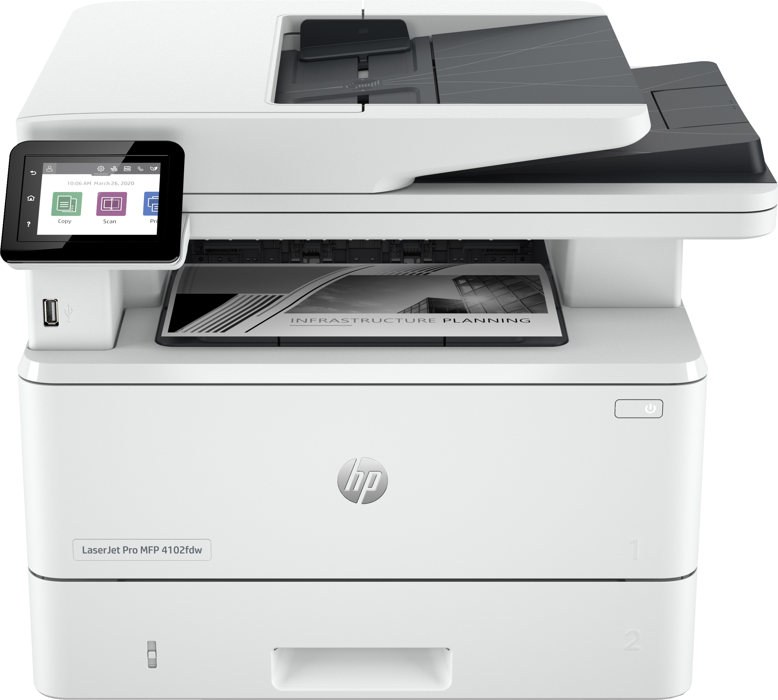 HP LaserJet Pro MFP 4102fdw MFP Mono laser A4 38ppm Copy 40ppm Print 350sheets LAN Wi-Fi USB Bluetooth USB