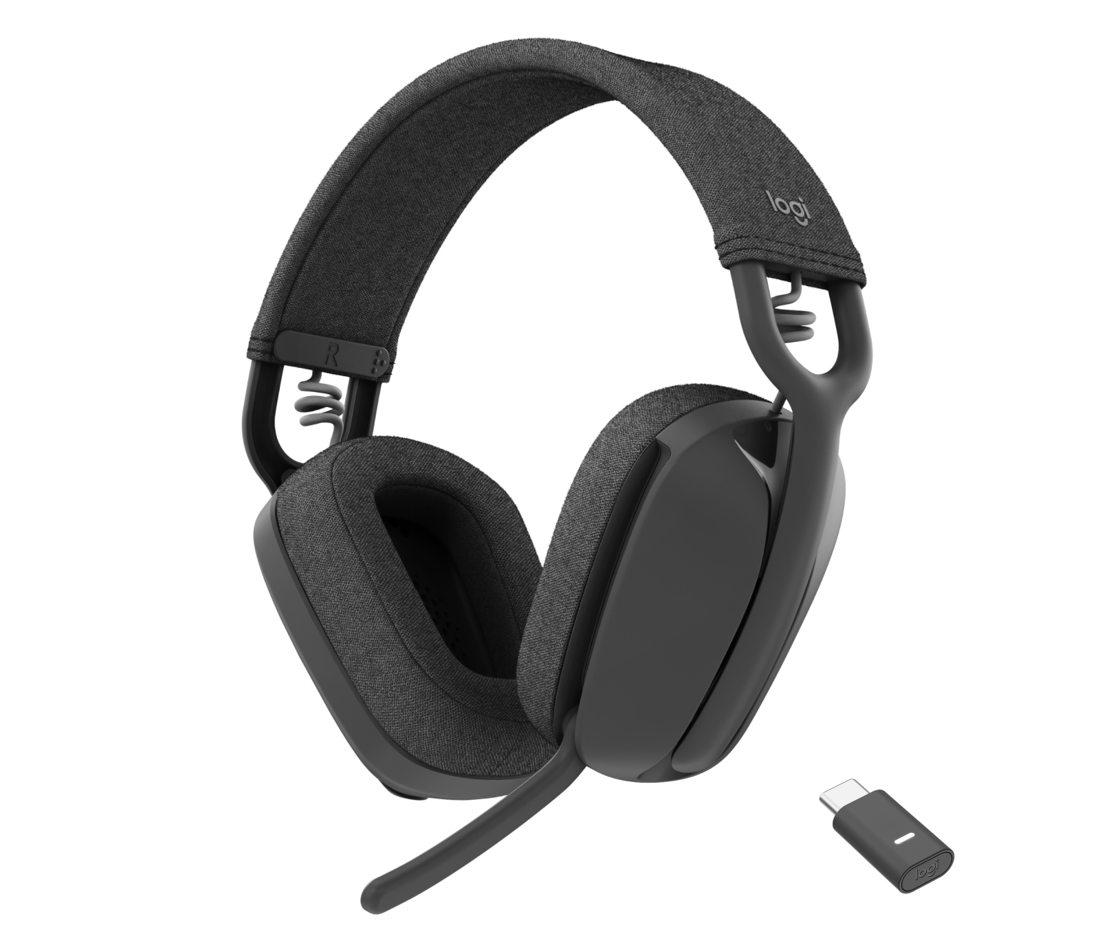 Logitech Zone Vibe Wireless - Auscultadores - tamanho completo - bluetooth - sem fios - USB-C através de adaptador de Bluetooth - grafite - Certificado para Microsoft Teams