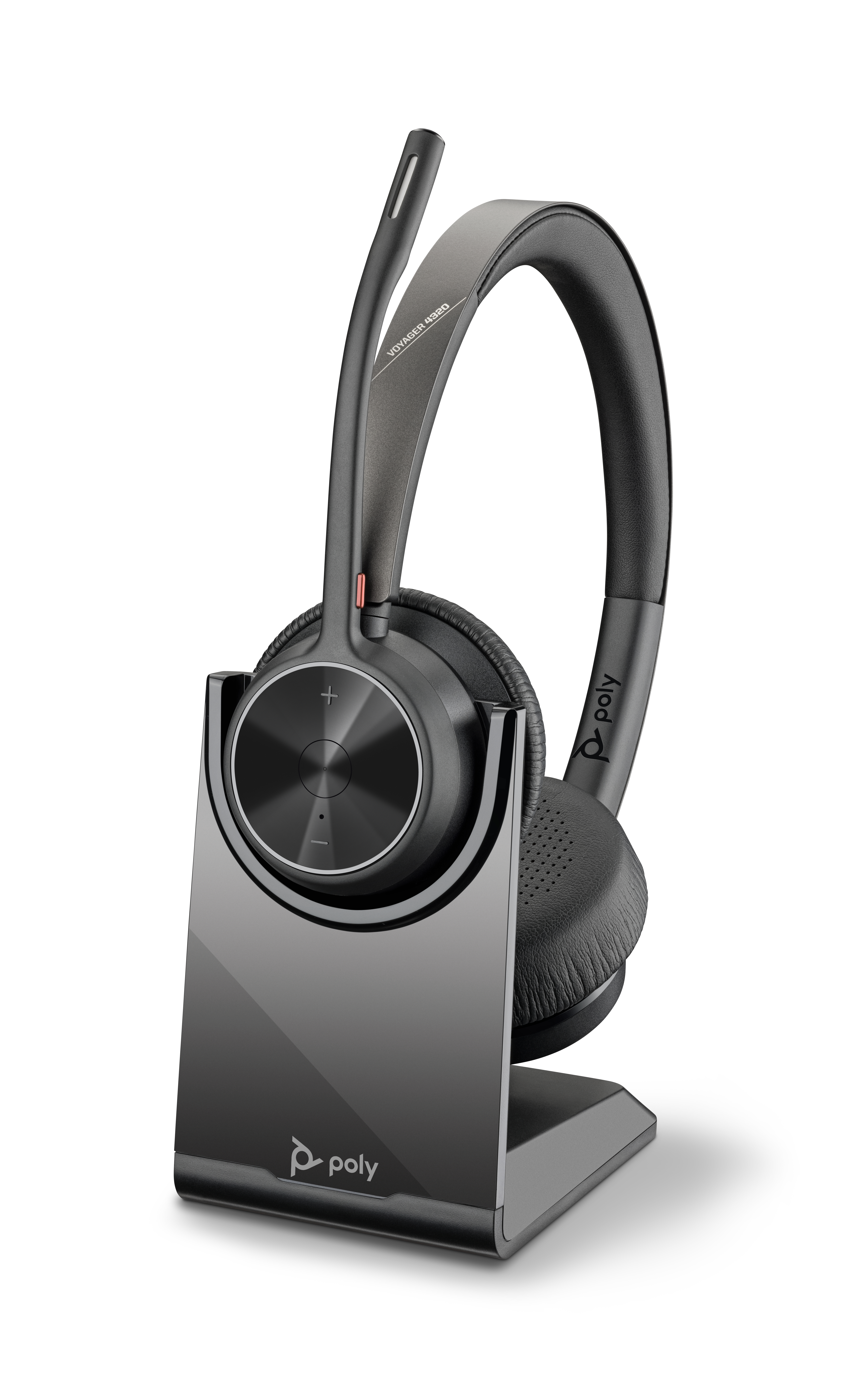 Poly Voyager 4320 - Voyager 4300 UC series - auscultadores - no ouvido - bluetooth - sem fios, com cabo - USB-C - preto - Certificação Zoom - Replaces Poly SKU 218479-01