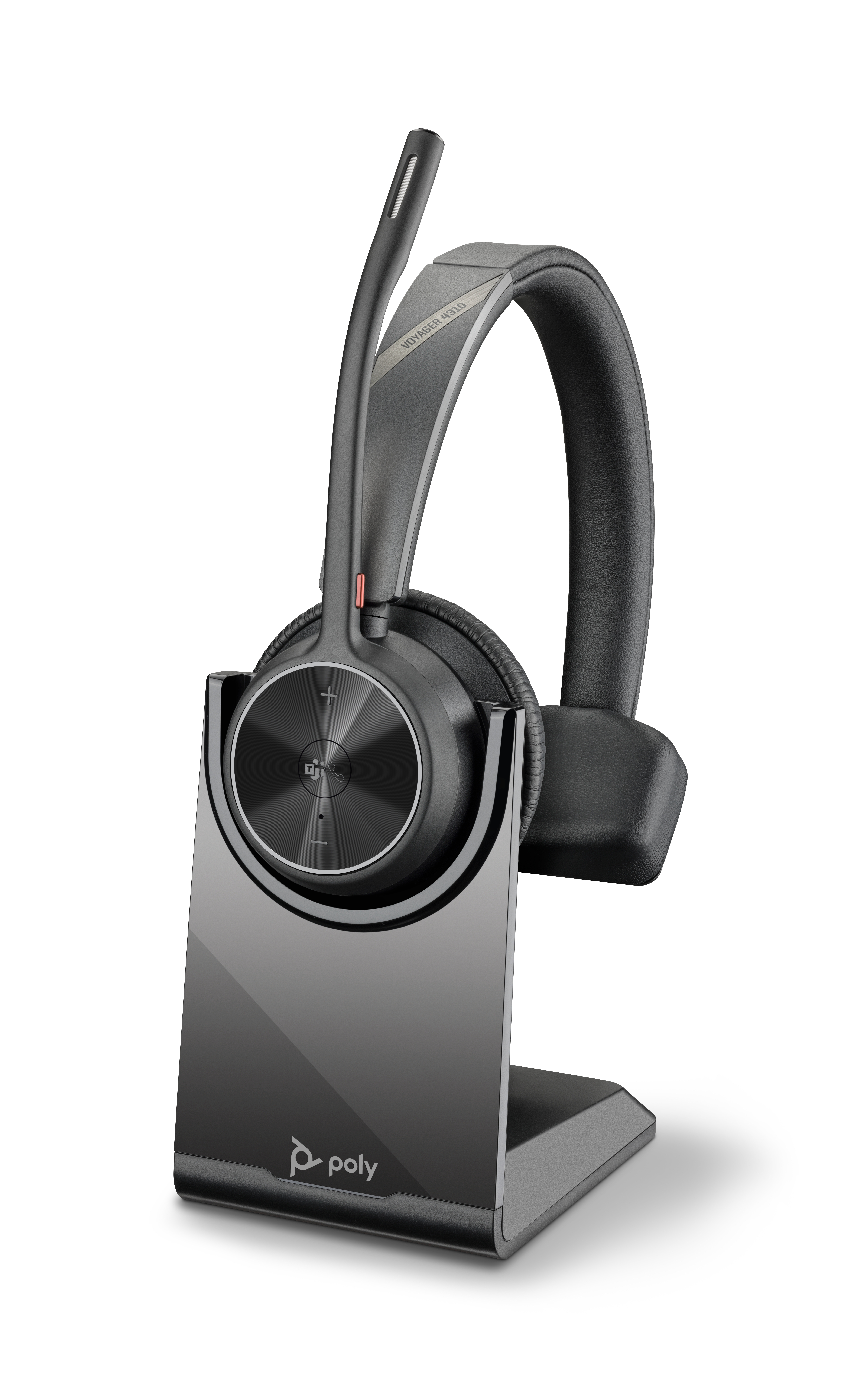 Poly Voyager 4310-M - Voyager 4300 UC series - auscultadores - no ouvido - bluetooth - sem fios, com cabo - USB-C - preto - Certificado para Microsoft Teams - Replaces Poly SKU 218474-02