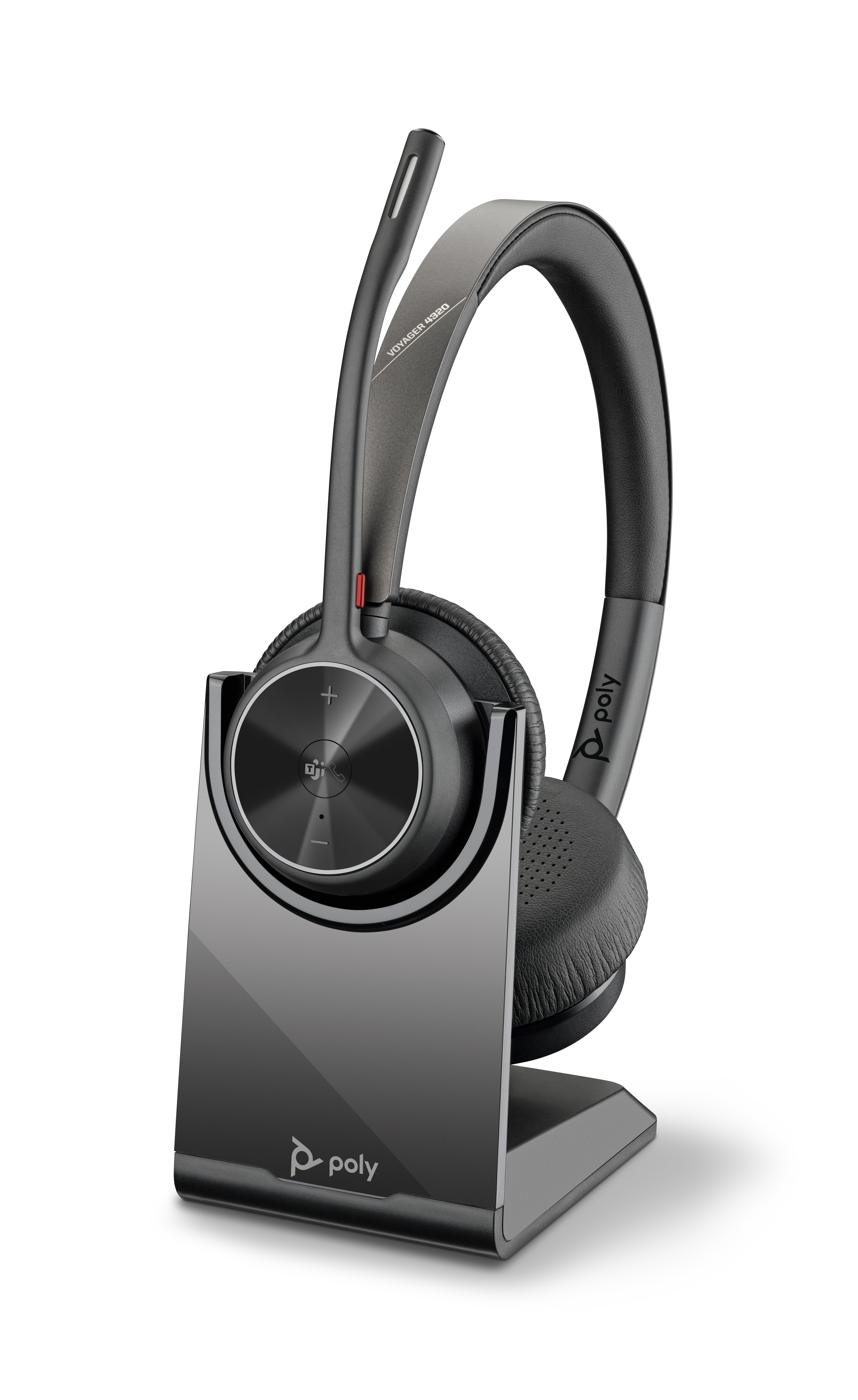Poly Voyager 4320-M - Auscultadores - no ouvido - bluetooth - sem fios, com cabo - USB-A via adaptador Bluetooth, USB-A - preto - Certificado para Microsoft Teams, Certificação Zoom - Replaces Poly SKU 218476-02