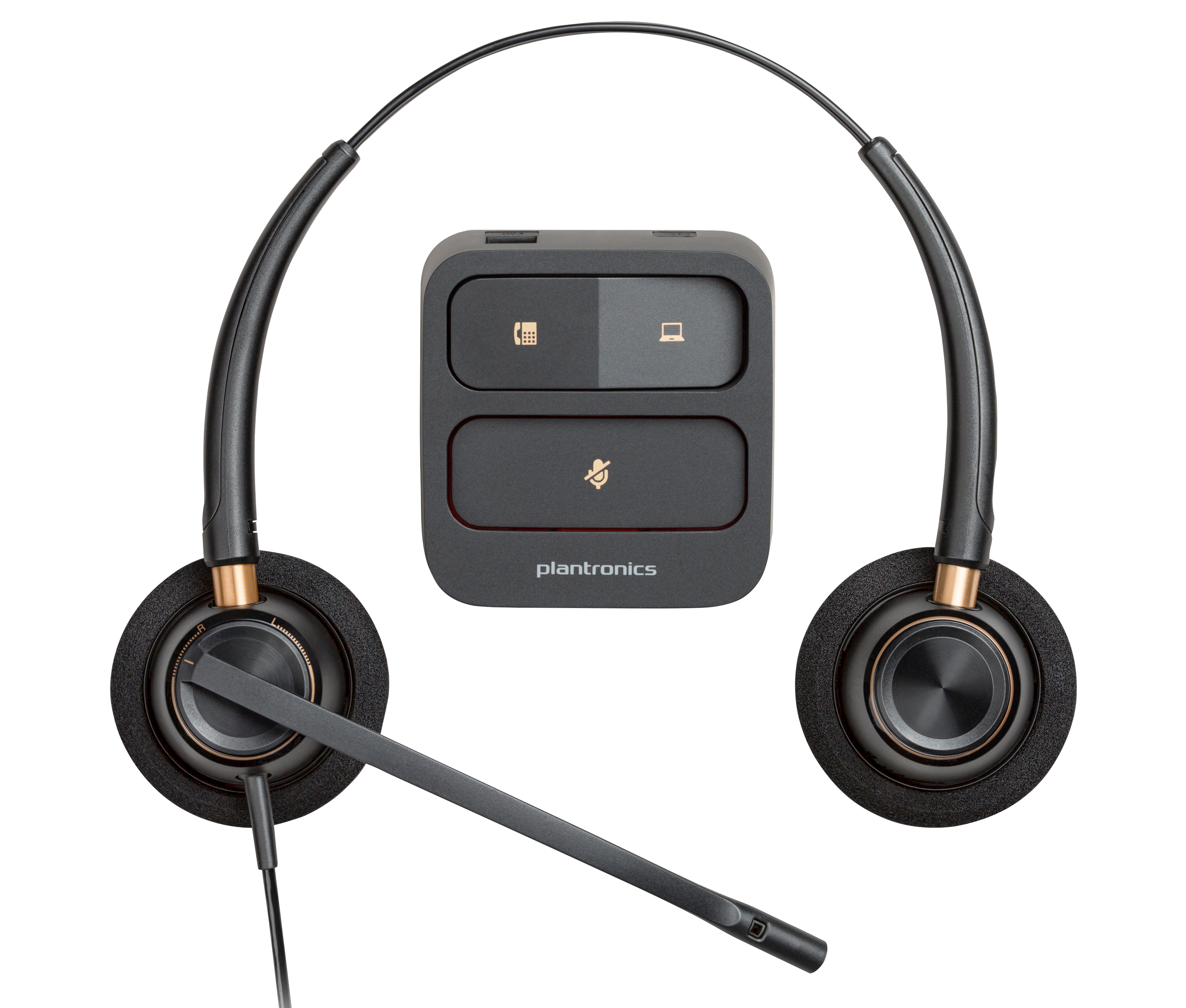 Poly EncorePro 520 - EncorePro 500 series - auscultadores - no ouvido - com cabo - Quick Disconnect - preto - Certificado para Skype for Business, certificação UC - Replaces Poly SKU 89434-02