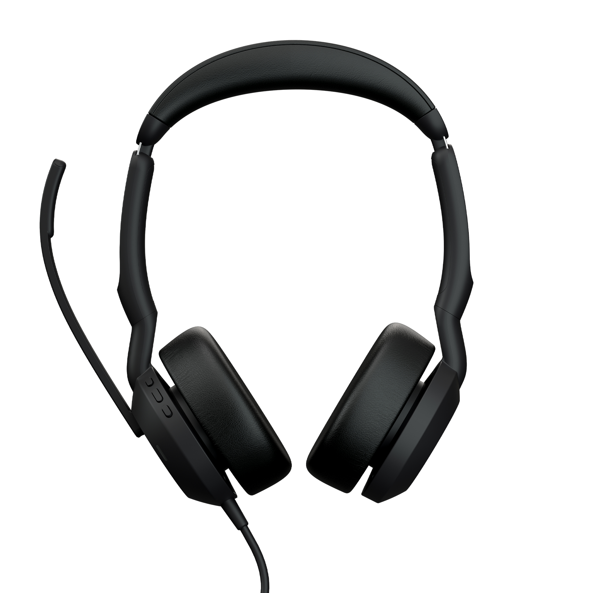 Jabra Evolve2 50 UC Stereo - Auscultadores - no ouvido - com cabo - cancelamento de ruído activo - USB-C - preto - Certificação Zoom, Certificado para Microsoft Teams, Cisco Webex Certified, Certificação Alcatel-Lucent, Certificação Avaya, Certificaç