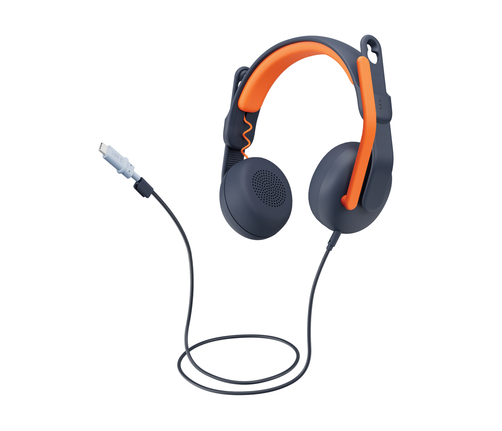 Logitech Zone Learn On-Ear Wired Headset for Learners, USB-A - Auscultadores supra-aurais com microfonoe - no ouvido - substituição - com cabo - USB-C
