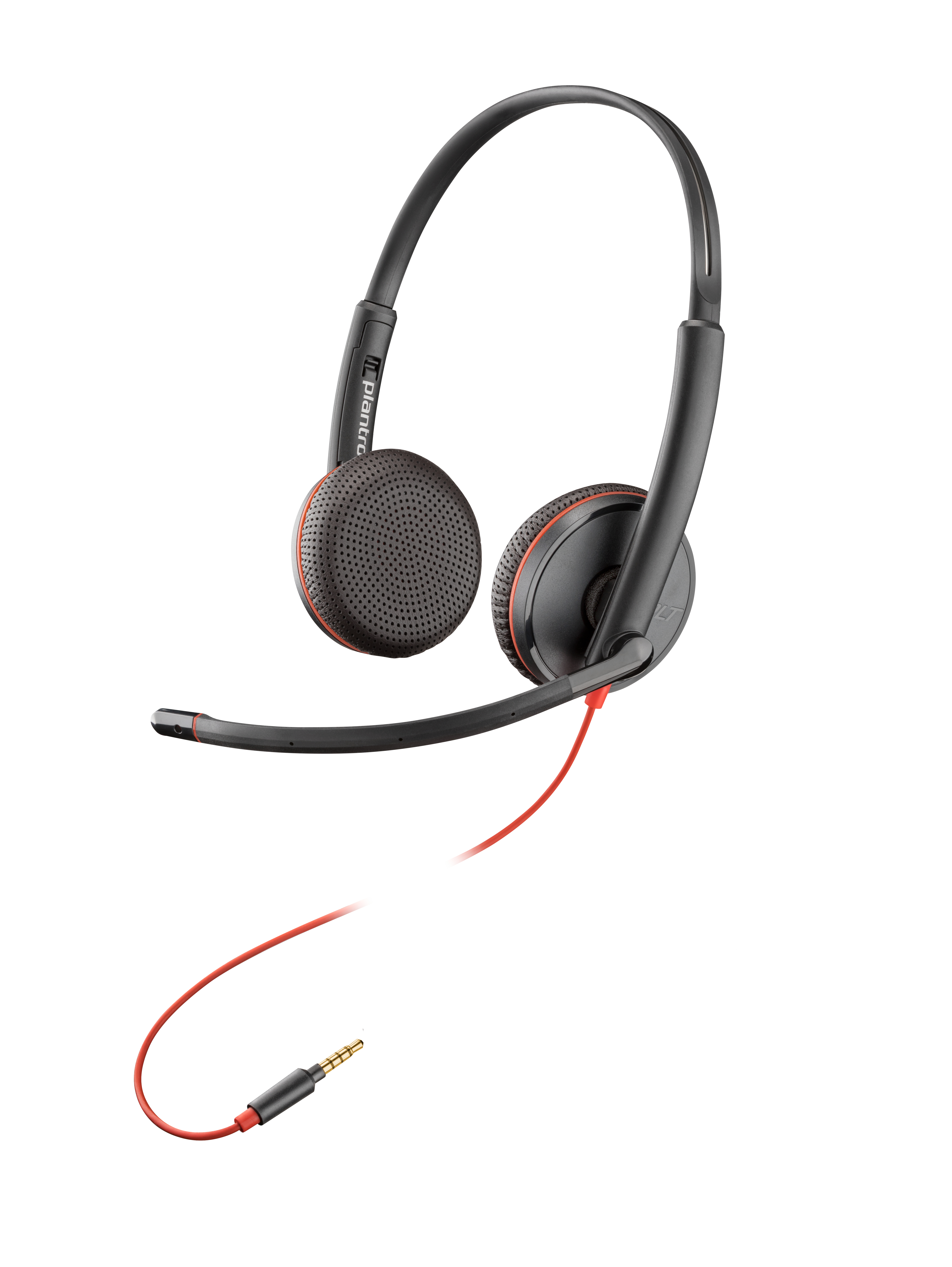 Poly Blackwire C3225 - Blackwire 3200 Series - auscultadores - no ouvido - com cabo - macaco de 3,5 mm - preto - Certificado para Skype, Certificação Cisco Jabber, Certificação Avaya - Replaces Poly SKU 211058-01