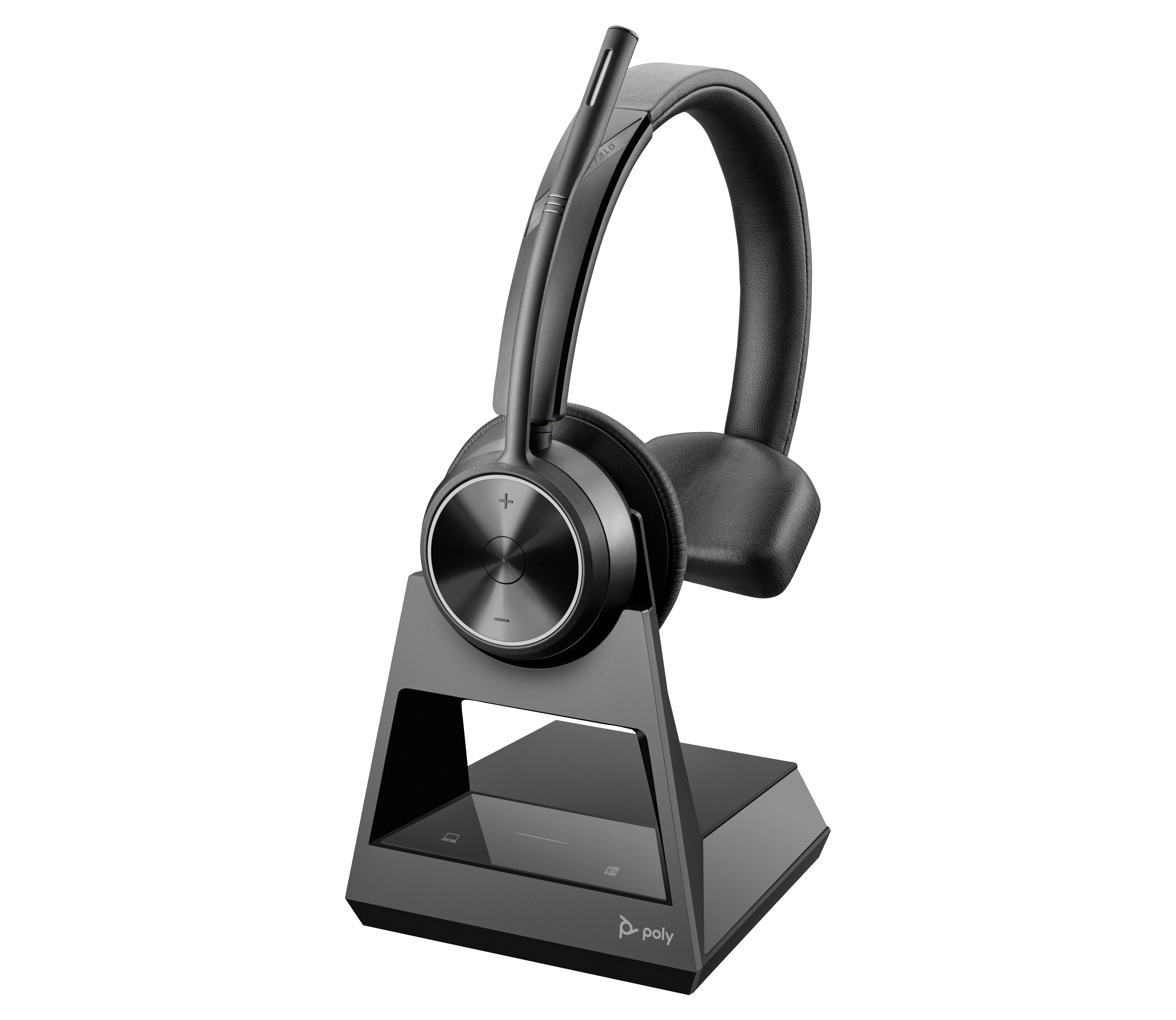 Poly Savi 7310 Office - Savi 7300 series - auscultadores - no ouvido - DECT - sem fios - preto - Replaces Poly SKU 214778-05