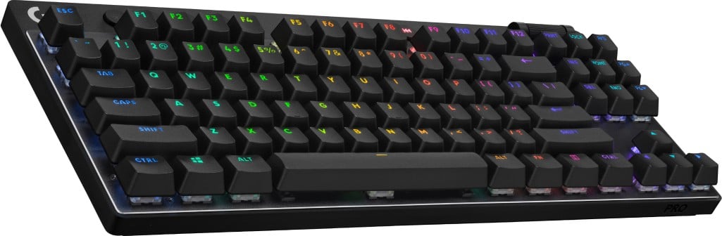 Logitech G PRO X TKL - Teclado - gaming - luz traseira - sem fios - 2.4 GHz, Bluetooth - QWERTY - Padrão internacional americano - interruptor: Tactile - preto