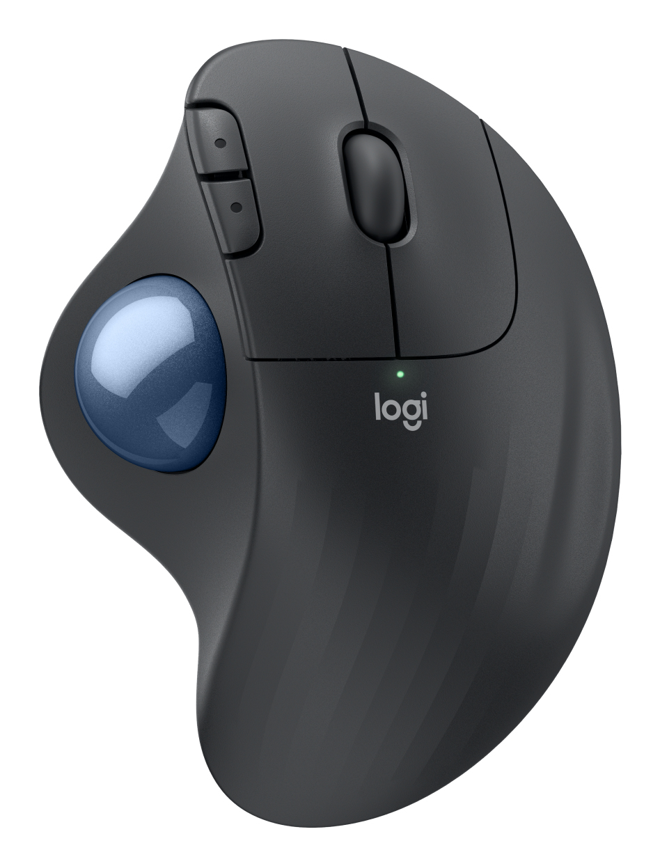 Logitech Ergo Series ERGO M575S - Trackball - ergonómico - óptico - 5 botões - sem fios - Bluetooth, 2.4 GHz - recetor USB Logitech Logi Bolt - grafite