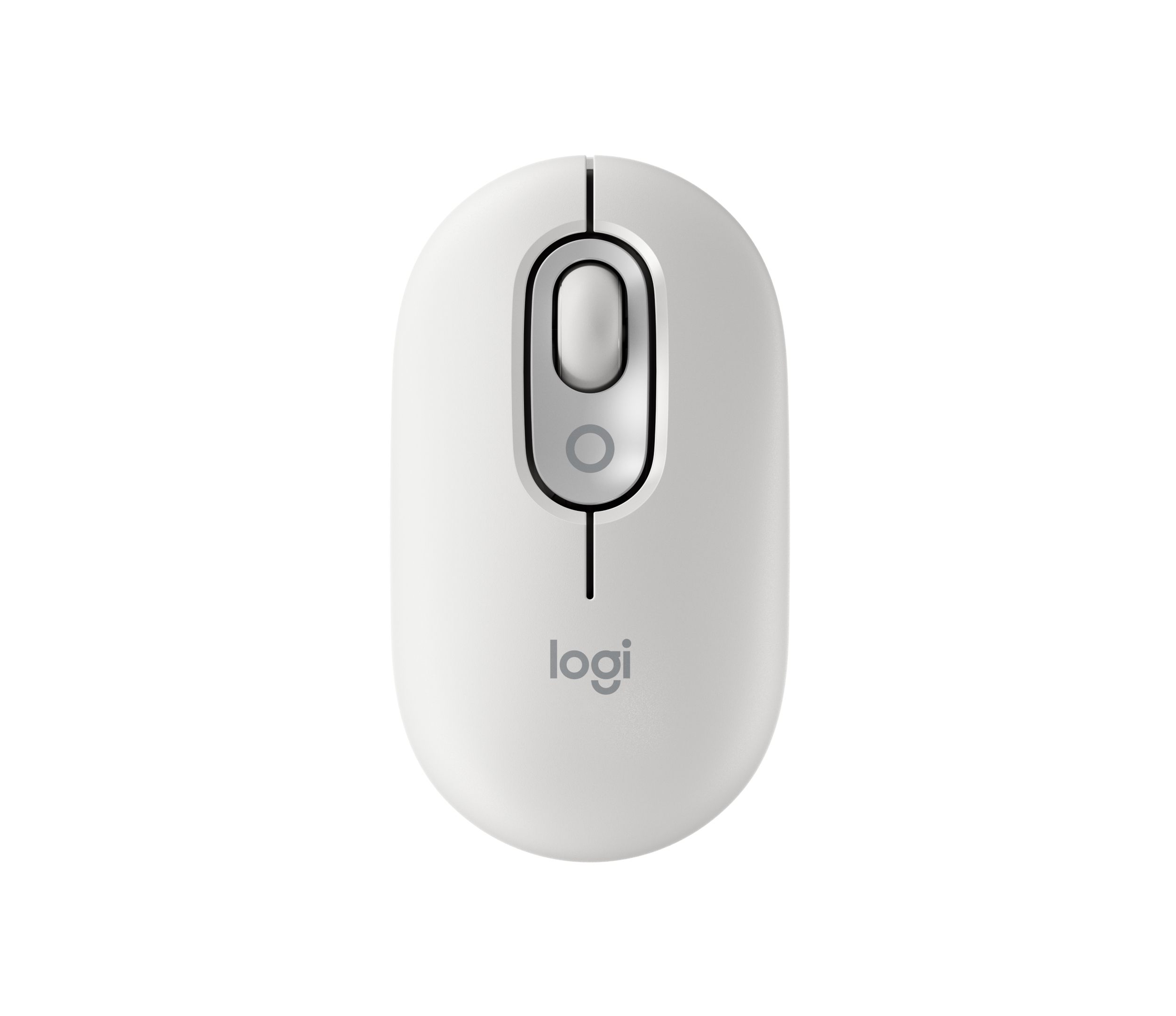 Logitech POP - Rato - emoji personalizável - óptico - 4 botões - sem fios - Bluetooth 5.1 LE - branco sujo