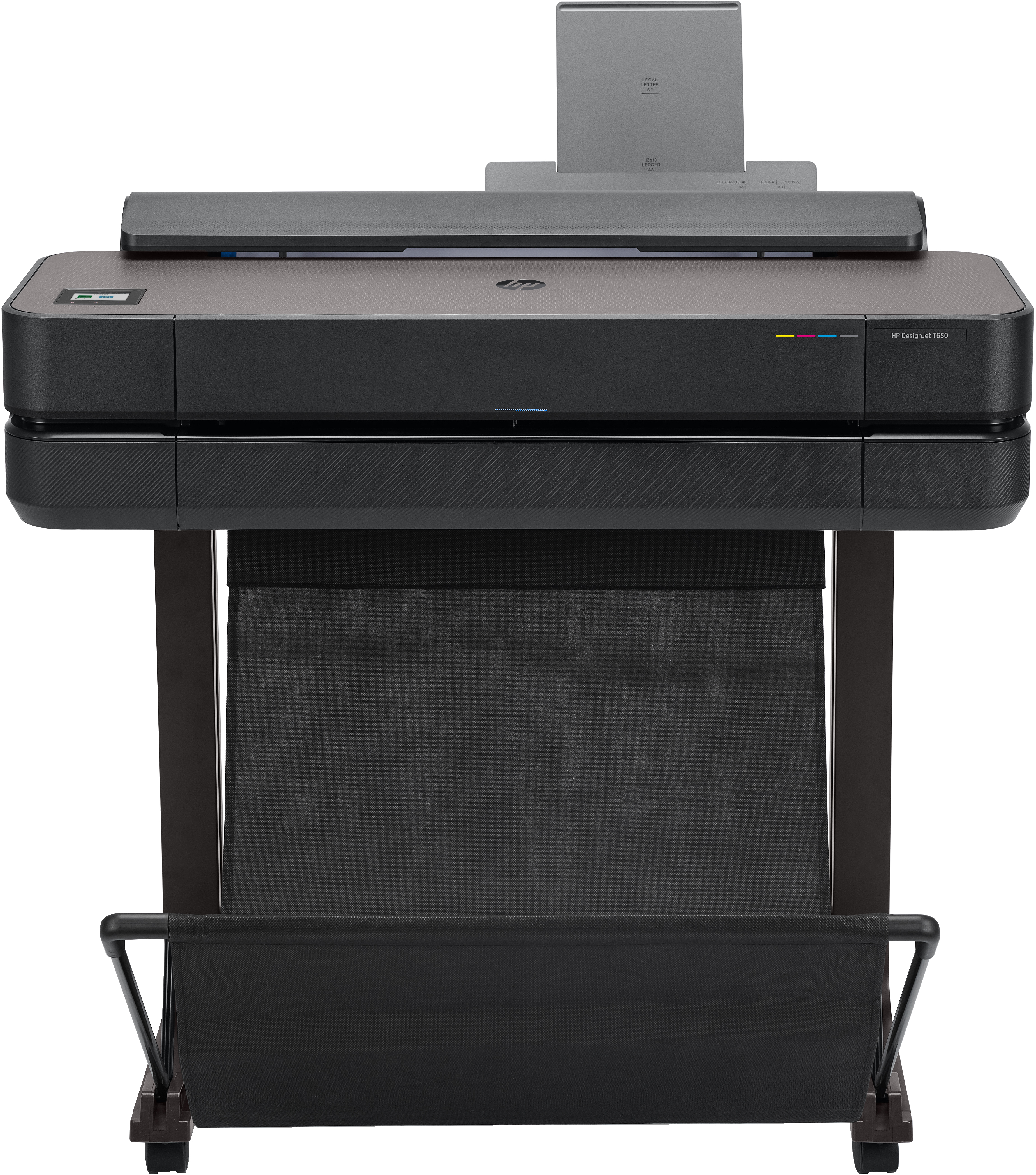 HP DesignJet T650 - 24" impressora de grande formato - a cores - jacto de tinta - Rolo A1 (61,0 cm x 91,4 m) - 2400 x 1200 ppp - até 0.43 min/ página (mono)/ até 0.43 min/ página (cor) - capacidade: 1 rolo - Gigabit LAN, USB 2.0, Wi-Fi(n) - cortador