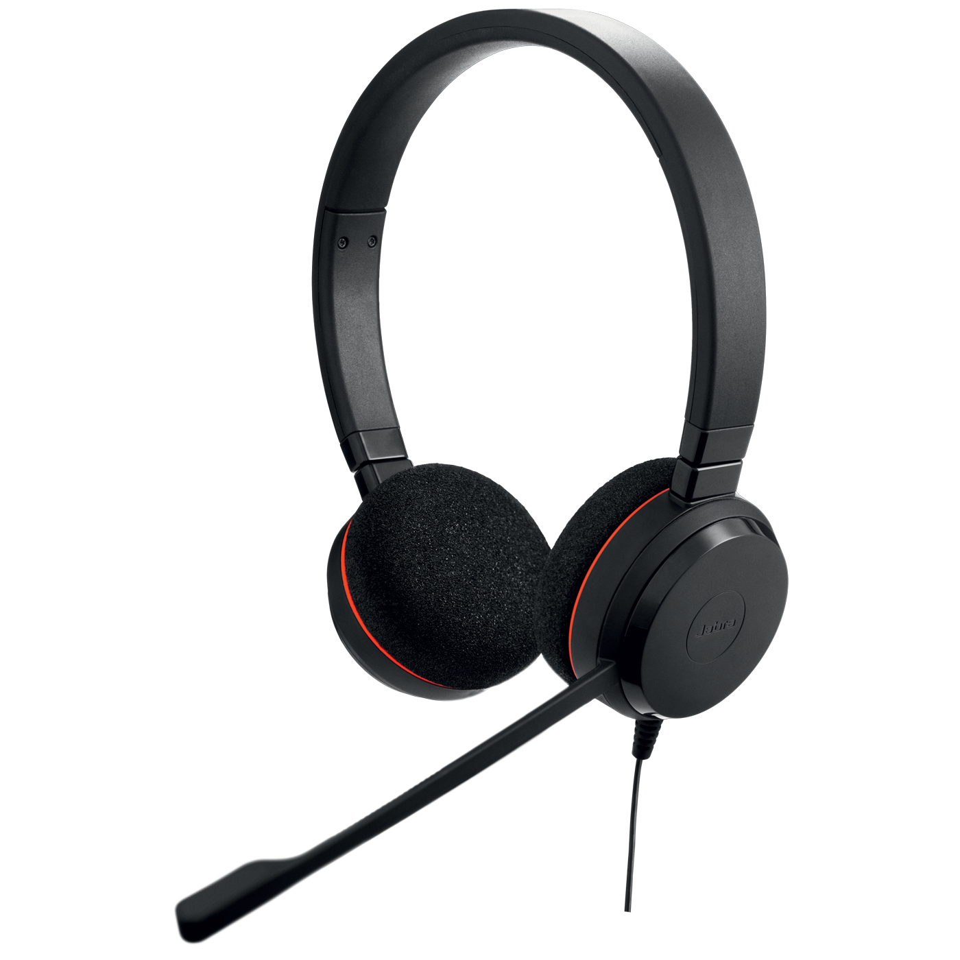 Jabra Evolve 20 UC stereo - Auscultadores - no ouvido - com cabo - USB-C, USB-A - isolamento de ruído - Certificação Alcatel-Lucent, Certificação Avaya, Certificado para Microsoft Teams, Cisco Certified, Certificação Unify