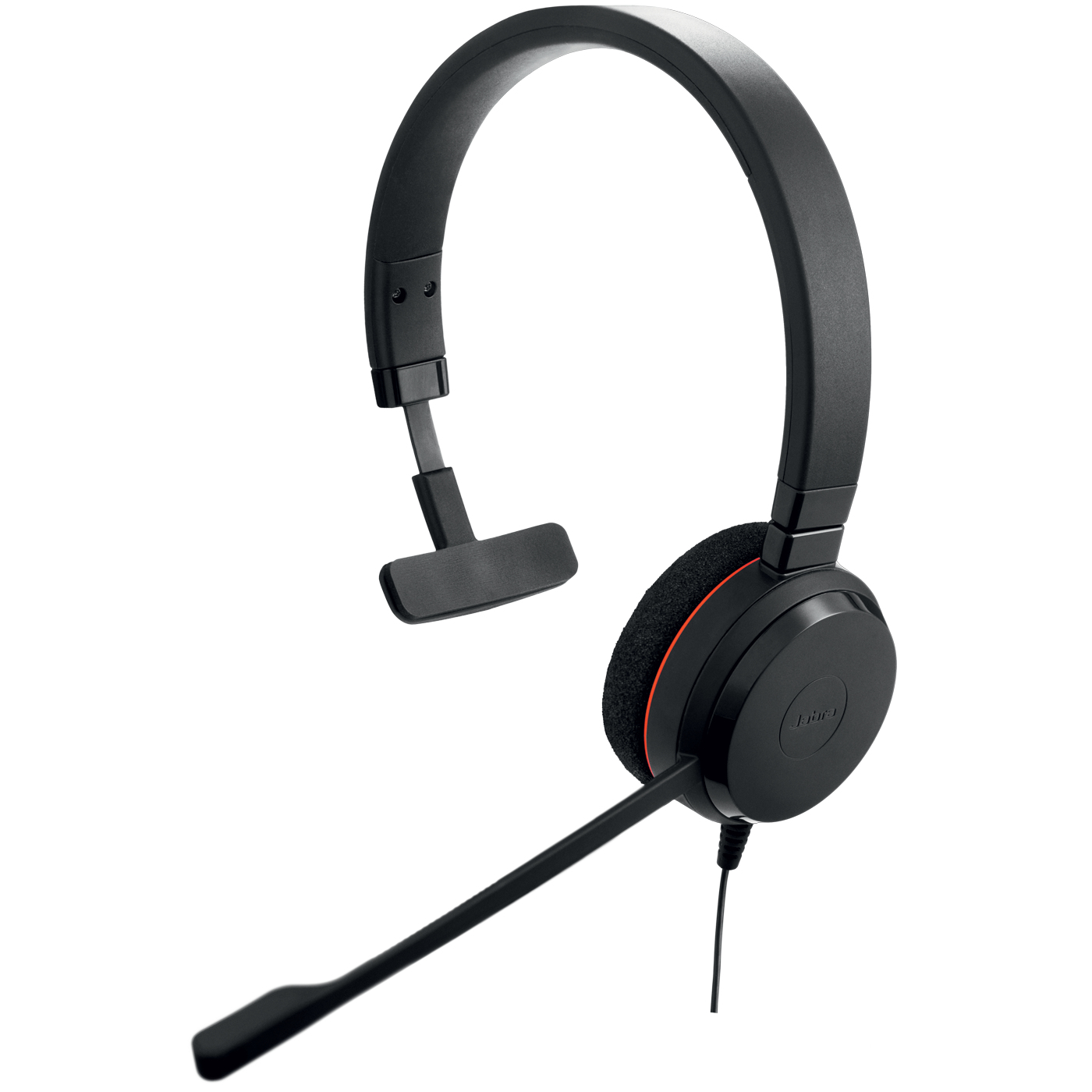 Jabra Evolve 20 MS mono - Auscultadores - no ouvido - com cabo - USB-C, USB-A - isolamento de ruído - Certificado para Microsoft Teams, Certificação Avaya, Cisco Certified, Certificação Alcatel-Lucent, Certificação Unify