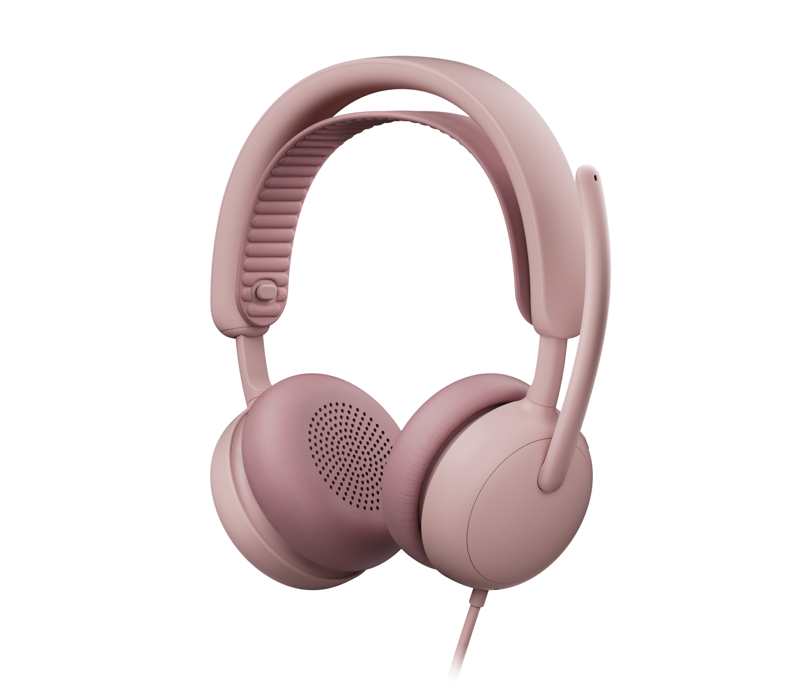 Logitech Zone Wired 2 for Business - Auscultadores - no ouvido - com cabo - cancelamento de ruído activo - rosa - Certificado para Microsoft Teams