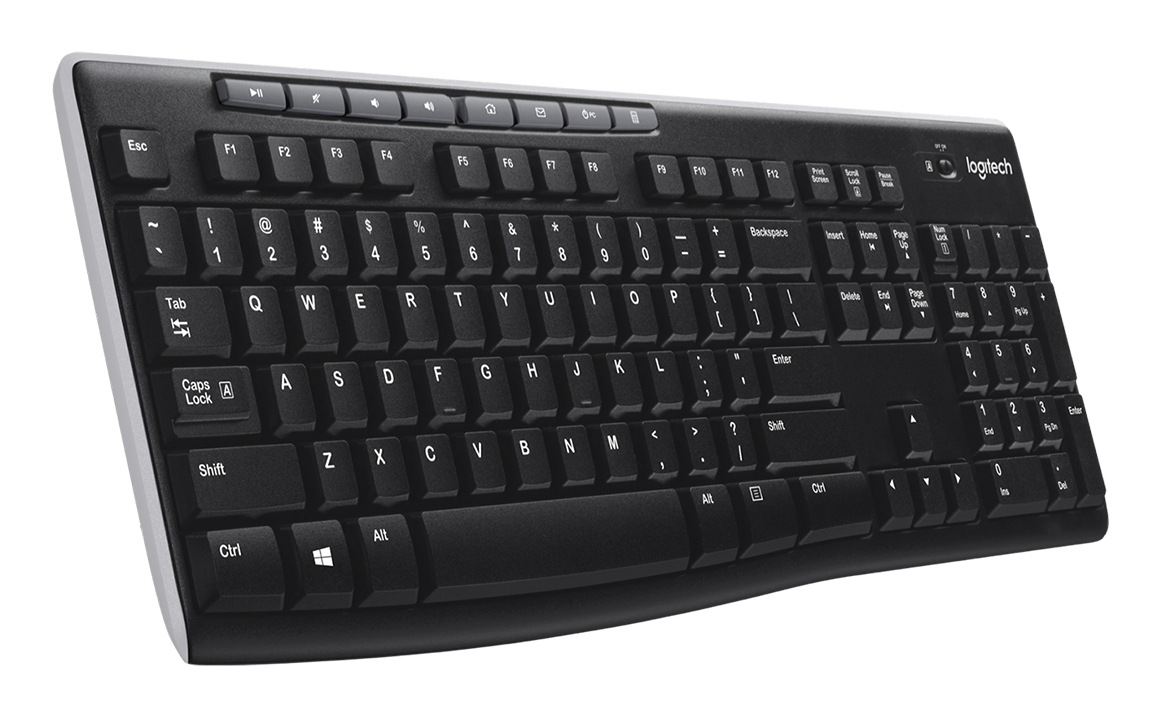 Logitech Wireless Keyboard K270 - Teclado - sem fios - 2.4 GHz - EUA/Europa