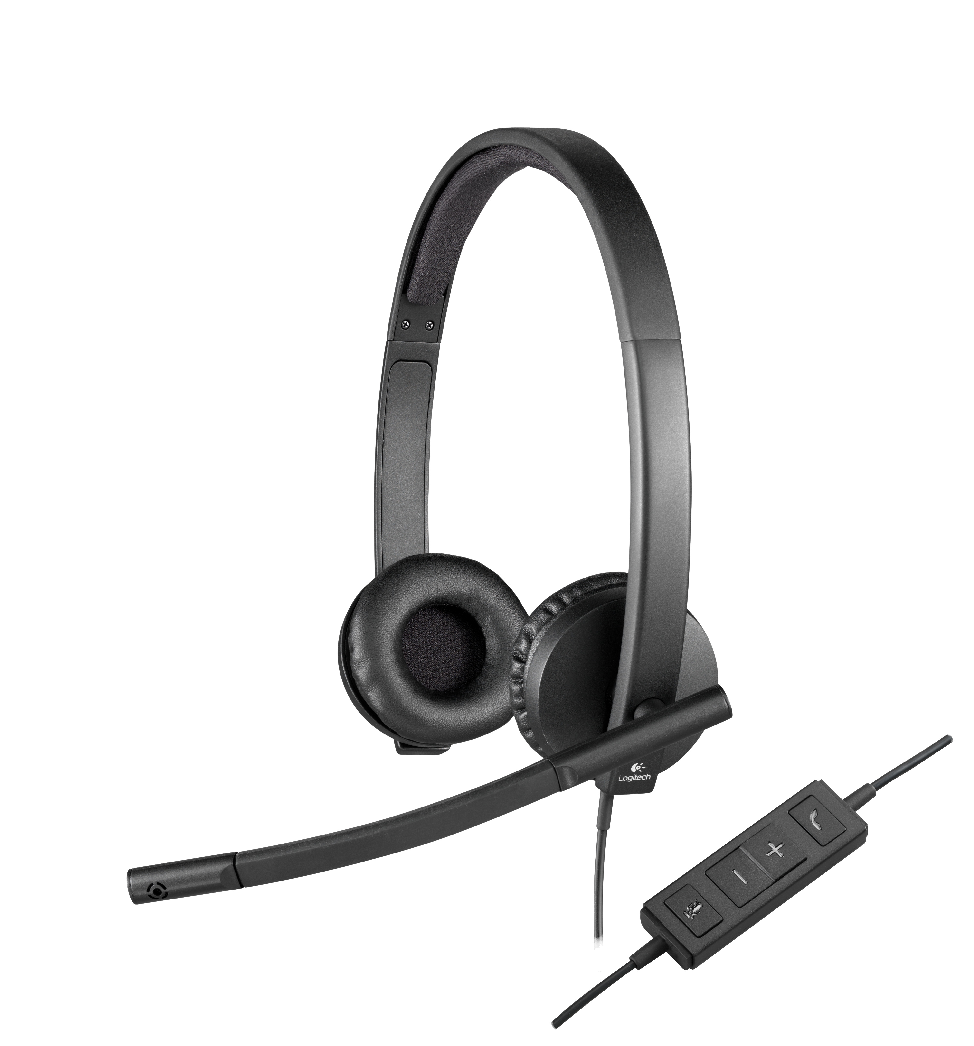 Logitech USB Headset H570e - Auscultadores - no ouvido - com cabo
