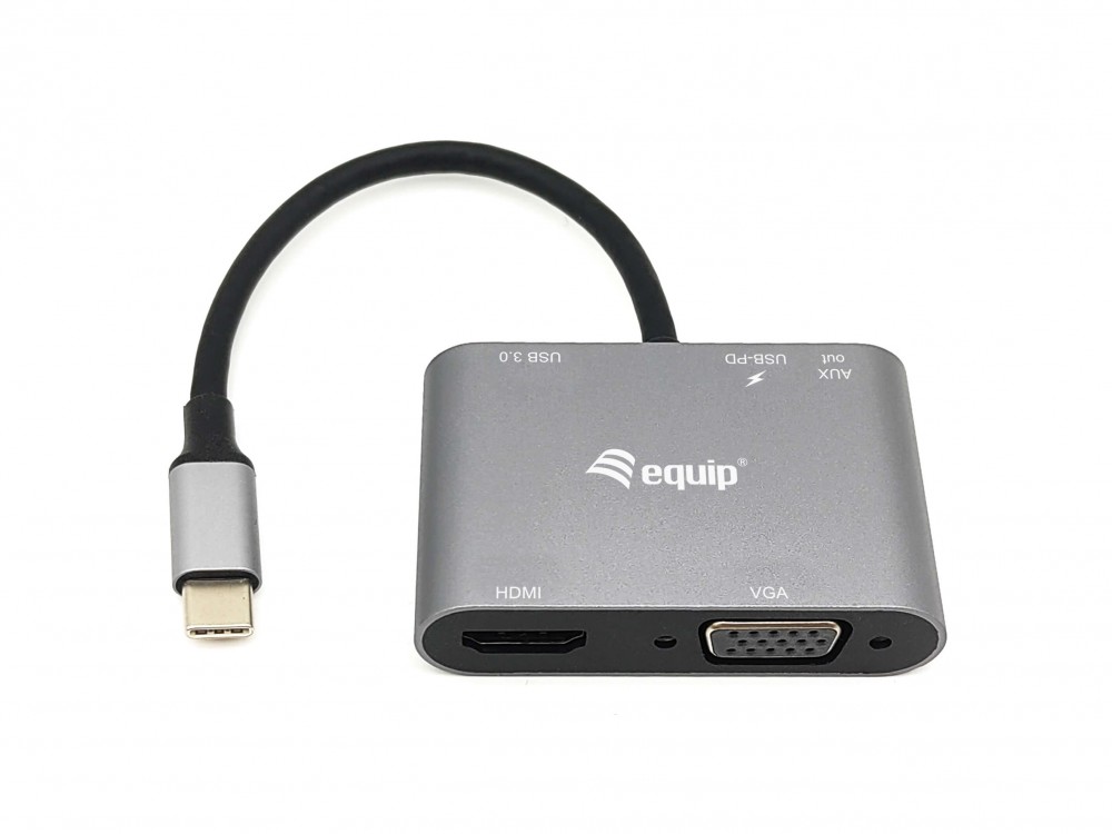 EQUIP LIFE DOCK USB-C 1xHDMI 4K 1xVGA 1xUSB3.0 PD 100W