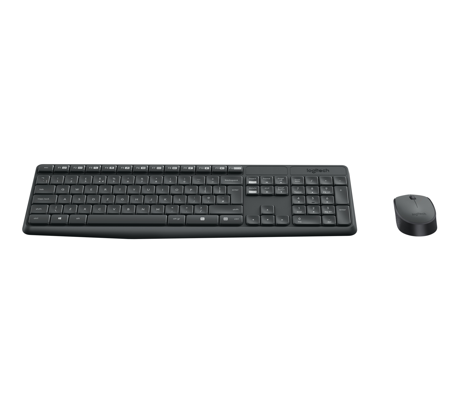 Logitech MK235 - Conjunto de teclado e rato - sem fios - 2.4 GHz - Padrão internacional americano