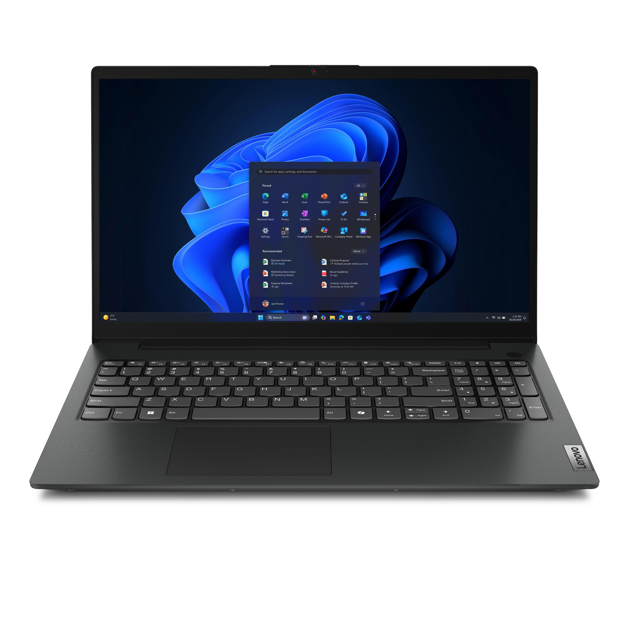 Lenovo V15 G7 IWC, Intel Core 7, 39,6 cm (15.6"), 1920 x 1080 pixels, 16 GB, 512 GB, Windows 11 Pro