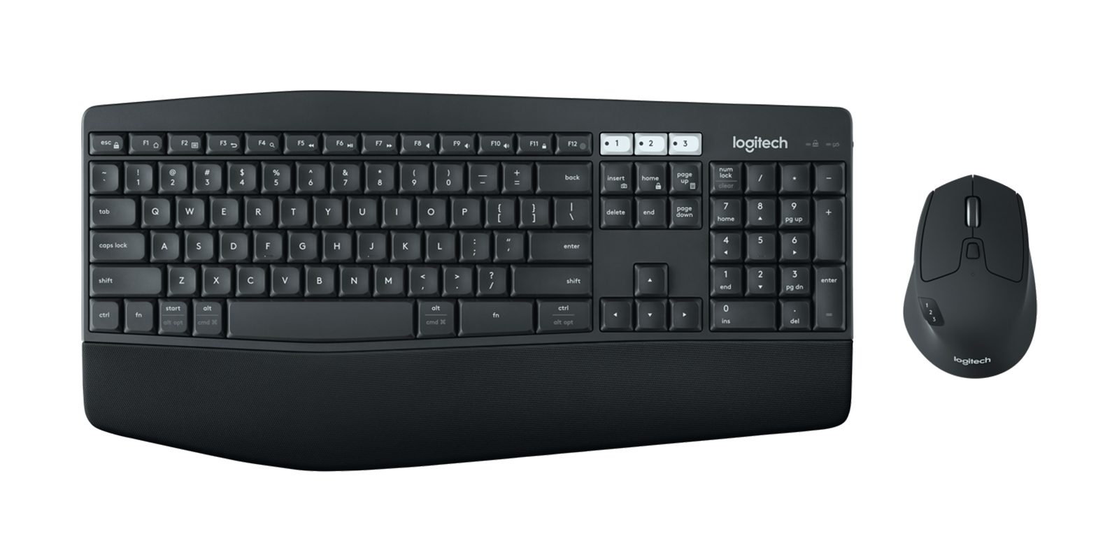 Logitech MK850 Performance - Conjunto de teclado e rato - sem fios - Bluetooth, 2.4 GHz - QWERTY - Padrão internacional americano