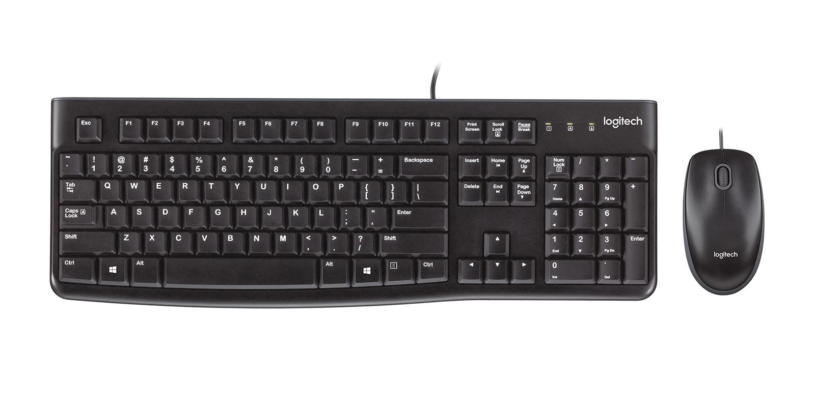 Logitech Desktop MK120 - Conjunto de teclado e rato - USB - Layout Inglês