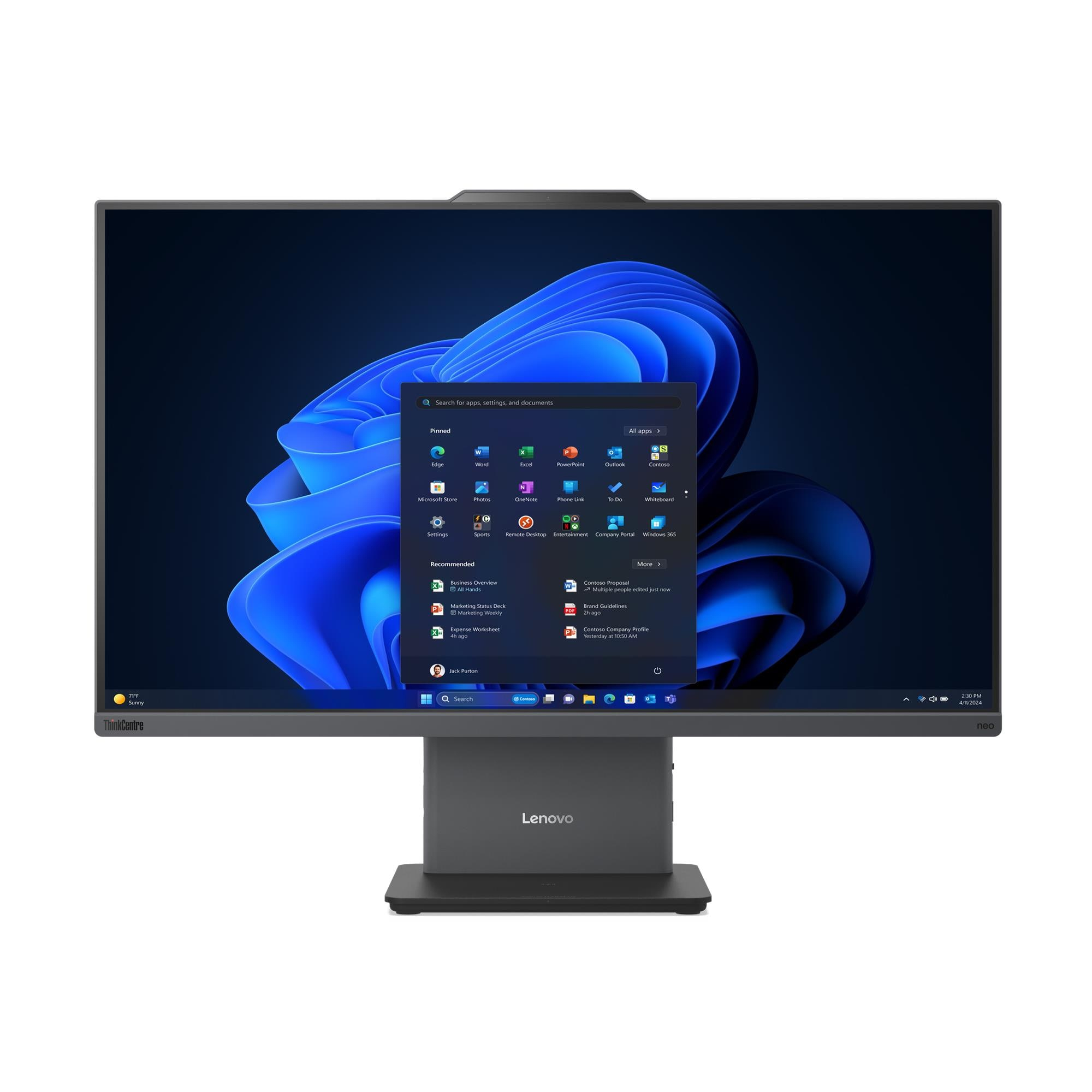 Lenovo ThinkCentre neo 50a 24 Gen 6 LNL, Intel Core Ultra 7, 60,5 cm (23.8"), 1920 x 1080 pixels, 16 GB, 512 GB, Windows 11 Pro
