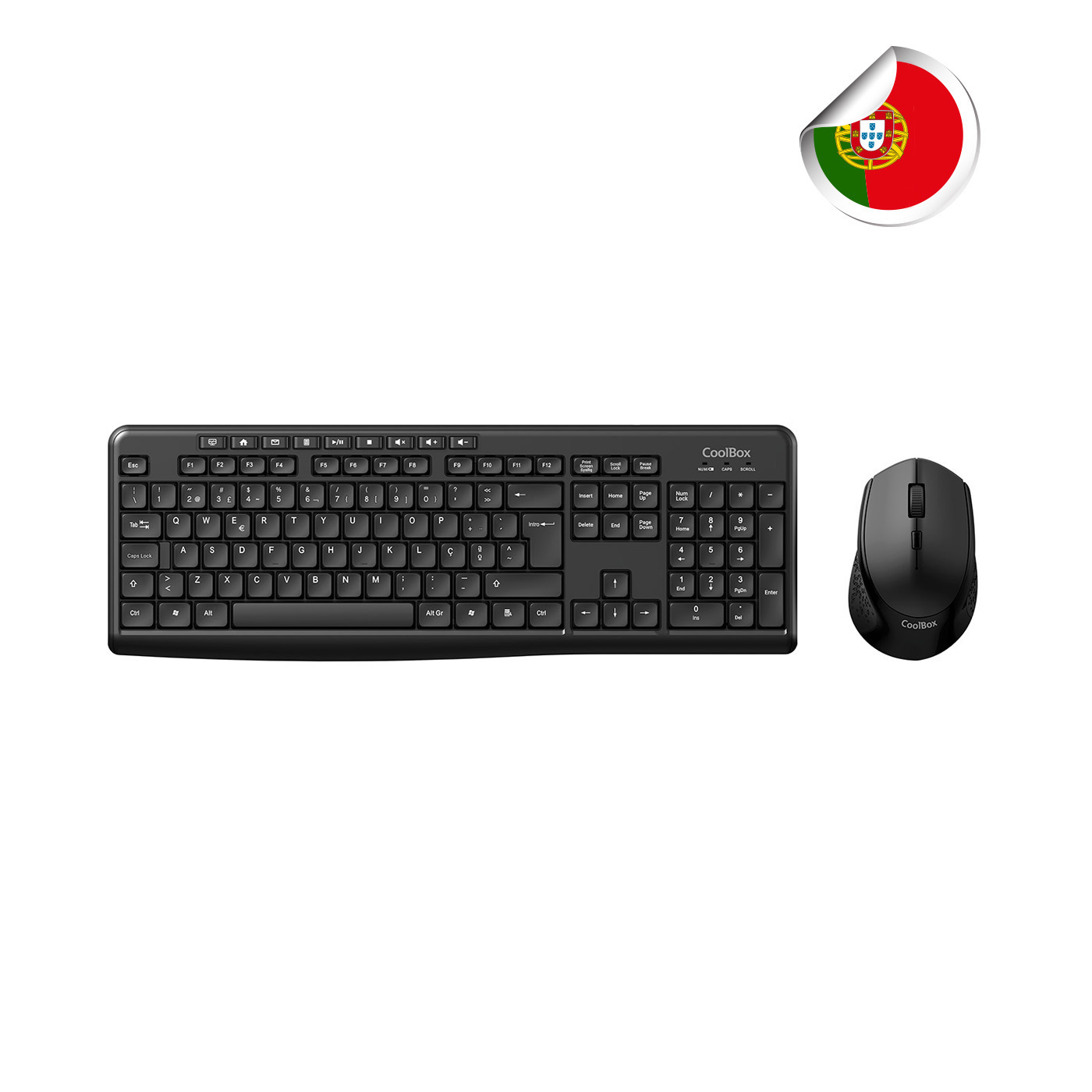 COOLBOX COO-KTR-03WPT WIRELESS MULTIMEDIA KEYBOARD AND MOUSE KIT SILENT