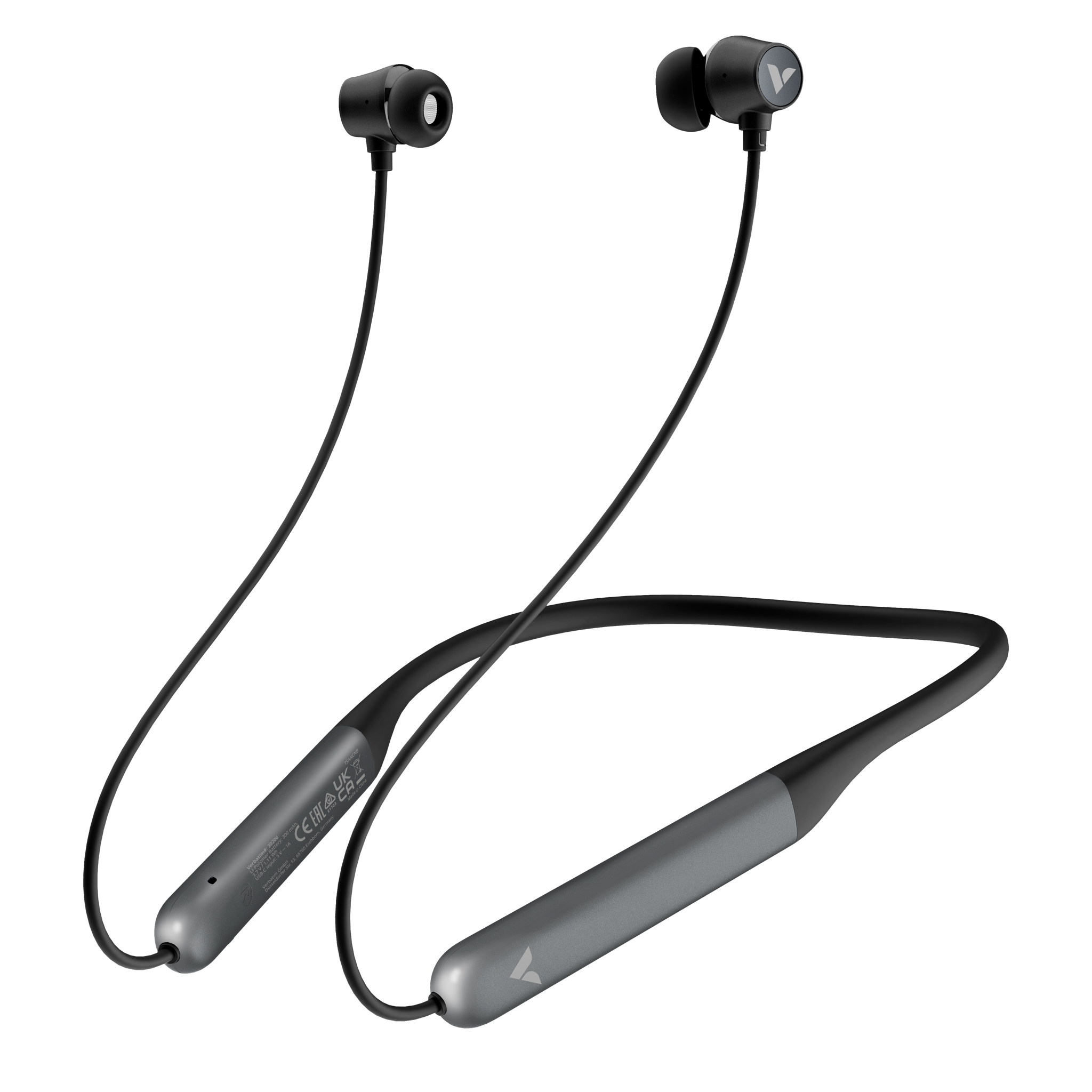 VERBATIM EARPHONES NECKBAND TRUSOUND ACTIVE NOISE CANCEL BLACK
