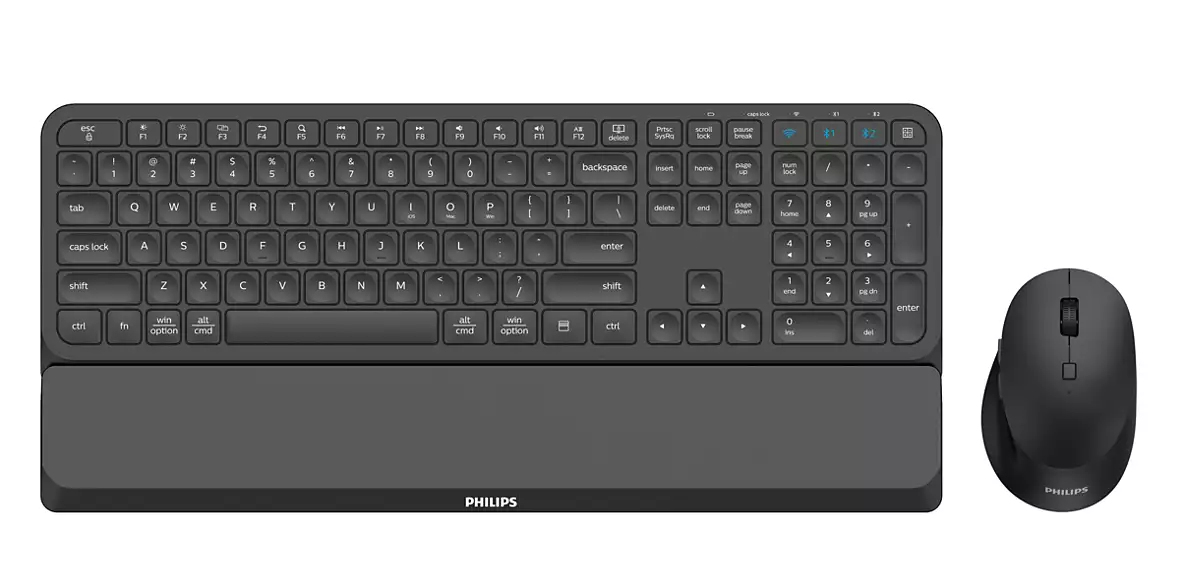 PHILIPS TECLADO & RATO COMBO ERGONOMIC BLUETOOTH PT SPT6607B