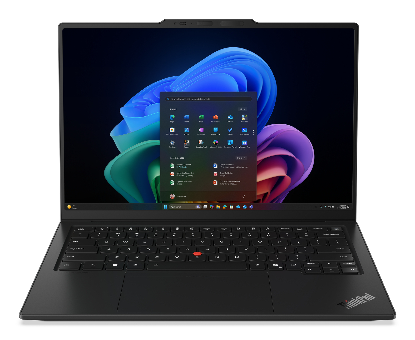 Lenovo ThinkPad X1 Carbon Gen 14 Aura Edition Copilot+ PC, Intel Core Ultra 7, 35,6 cm (14"), 2880 x 1800 pixels, 32 GB, 1 TB, Windows 11 Pro