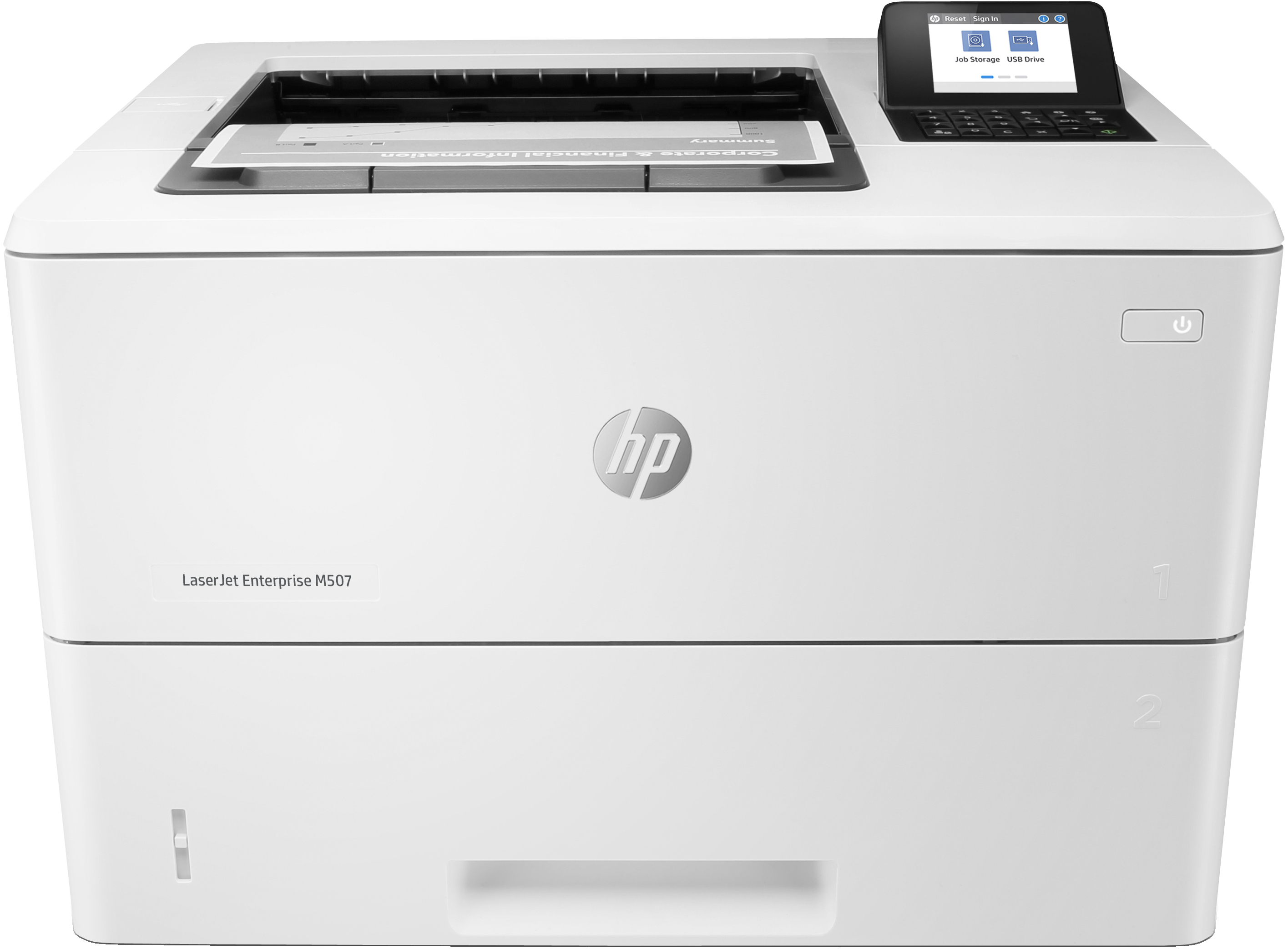 HP LaserJet Enterprise M507dn - Impressora - P/B - Duplex - laser - A4/Legal - 1200 x 1200 ppp - até 50 ppm - capacidade: 650 folhas - USB 2.0, Gigabit LAN, USB 2.0 host