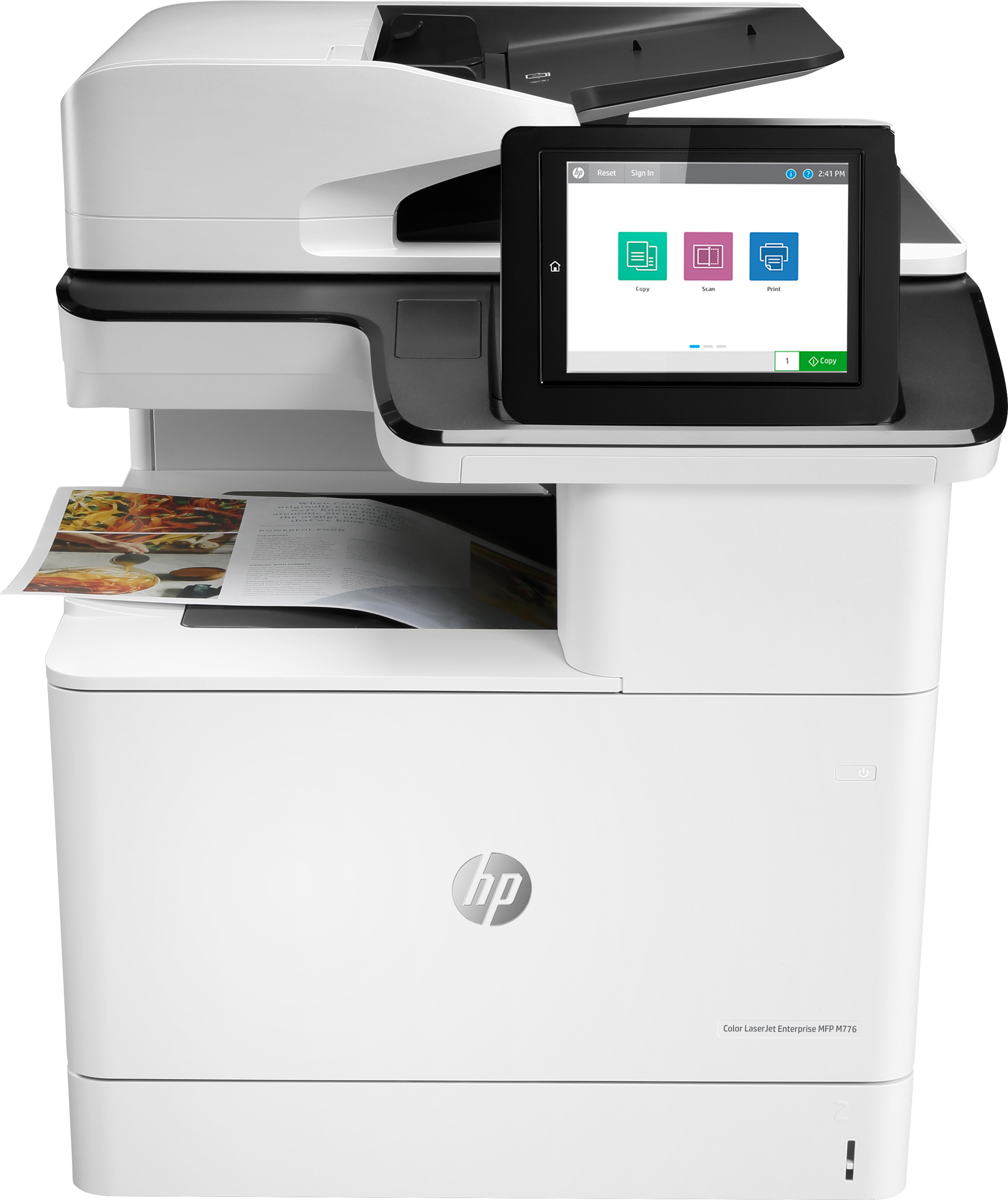 HP Color LaserJet Enterprise Multifunções M776dn, 22,9 cm (9"), 1024 x 768 pixels