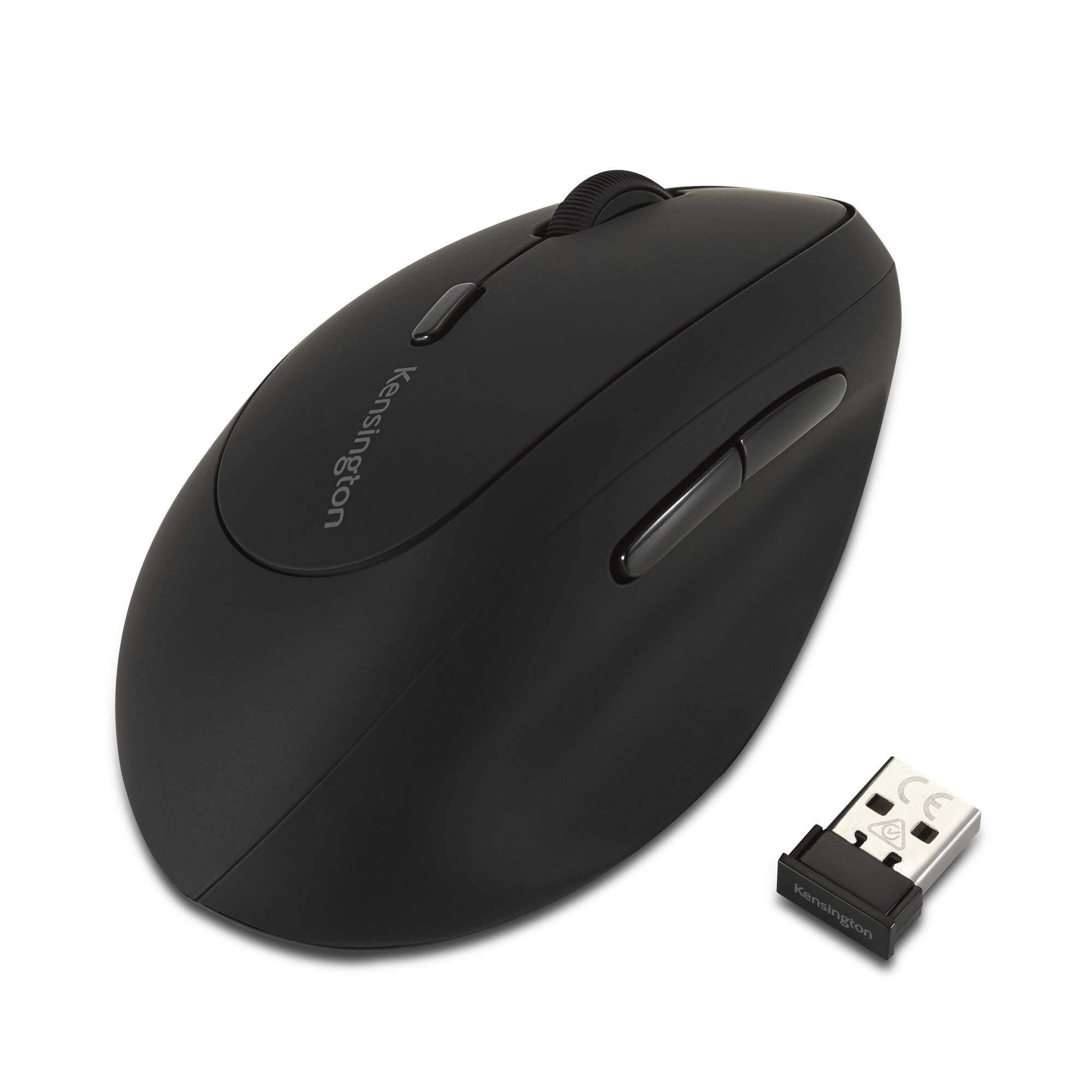 Kensington Pro Fit Ergo Wireless Mouse - Rato vertical - ergonómico - para esquerda - 6 botões - sem fios - 2.4 GHz