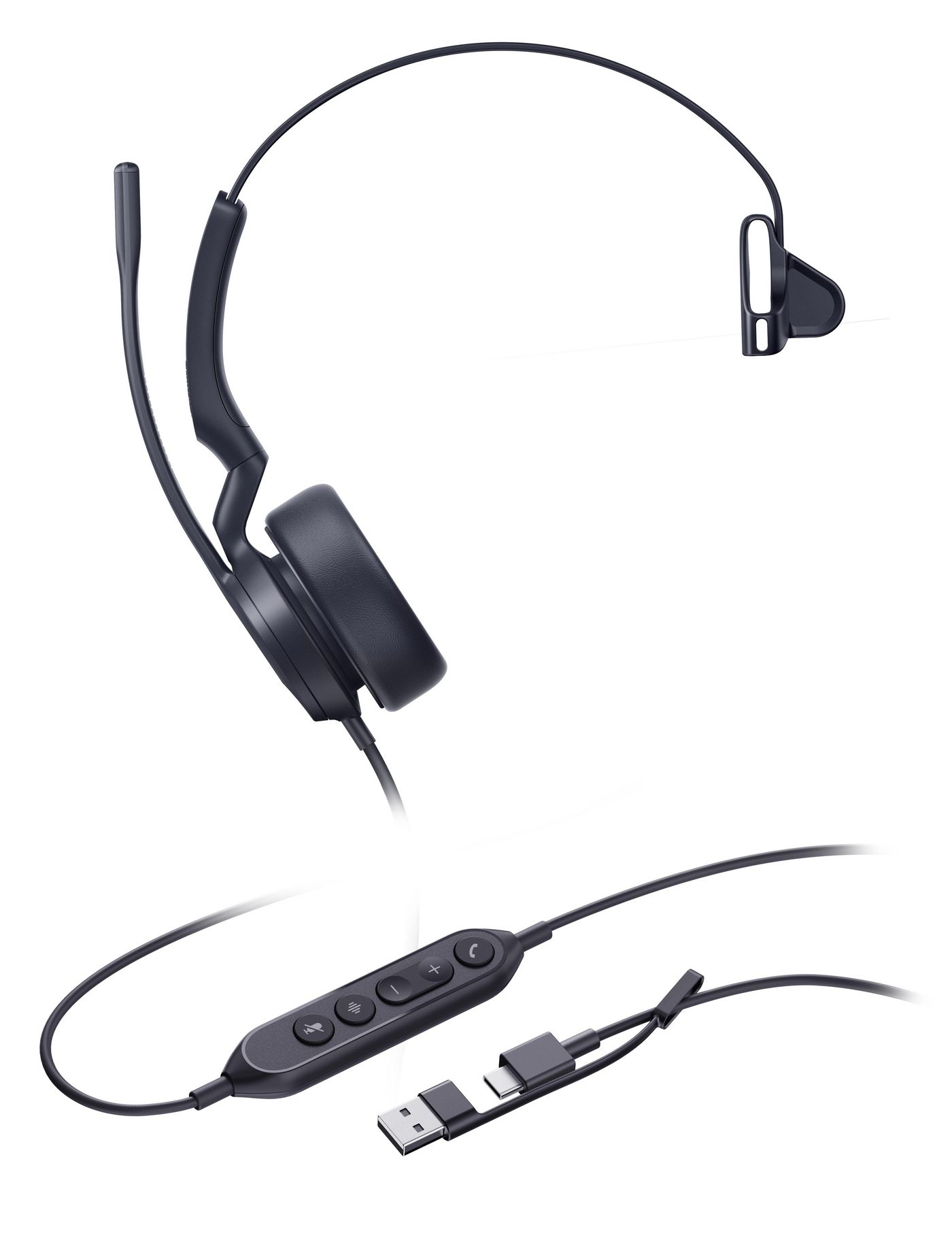 Yealink Uh44 Mono Usb-C/A Headset - Wired Head-Band Office/Call