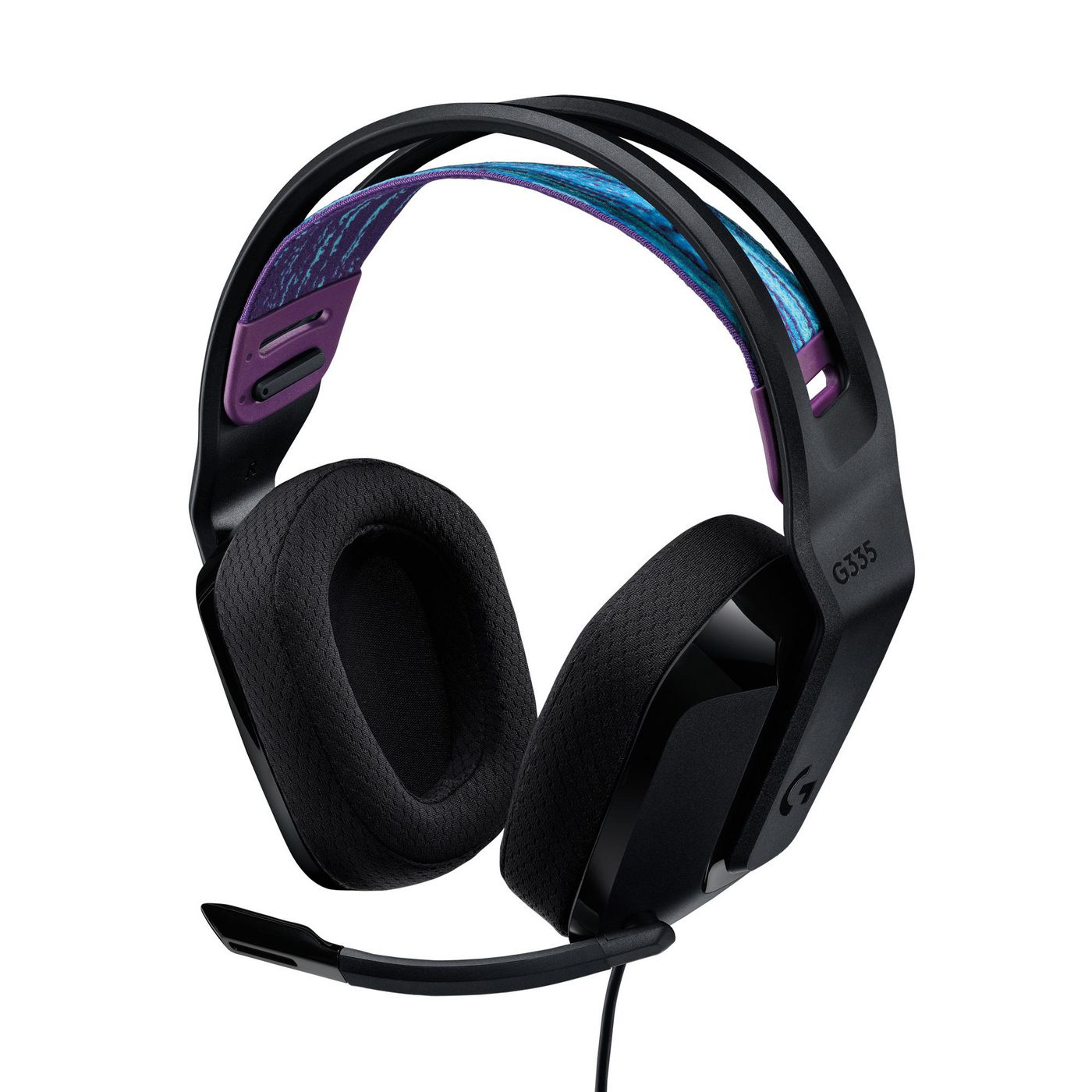 Logitech G G335 Wired Gaming Headset - Auscultadores - tamanho completo - com cabo - macaco de 3,5 mm - preto - Certificado pelo Discord