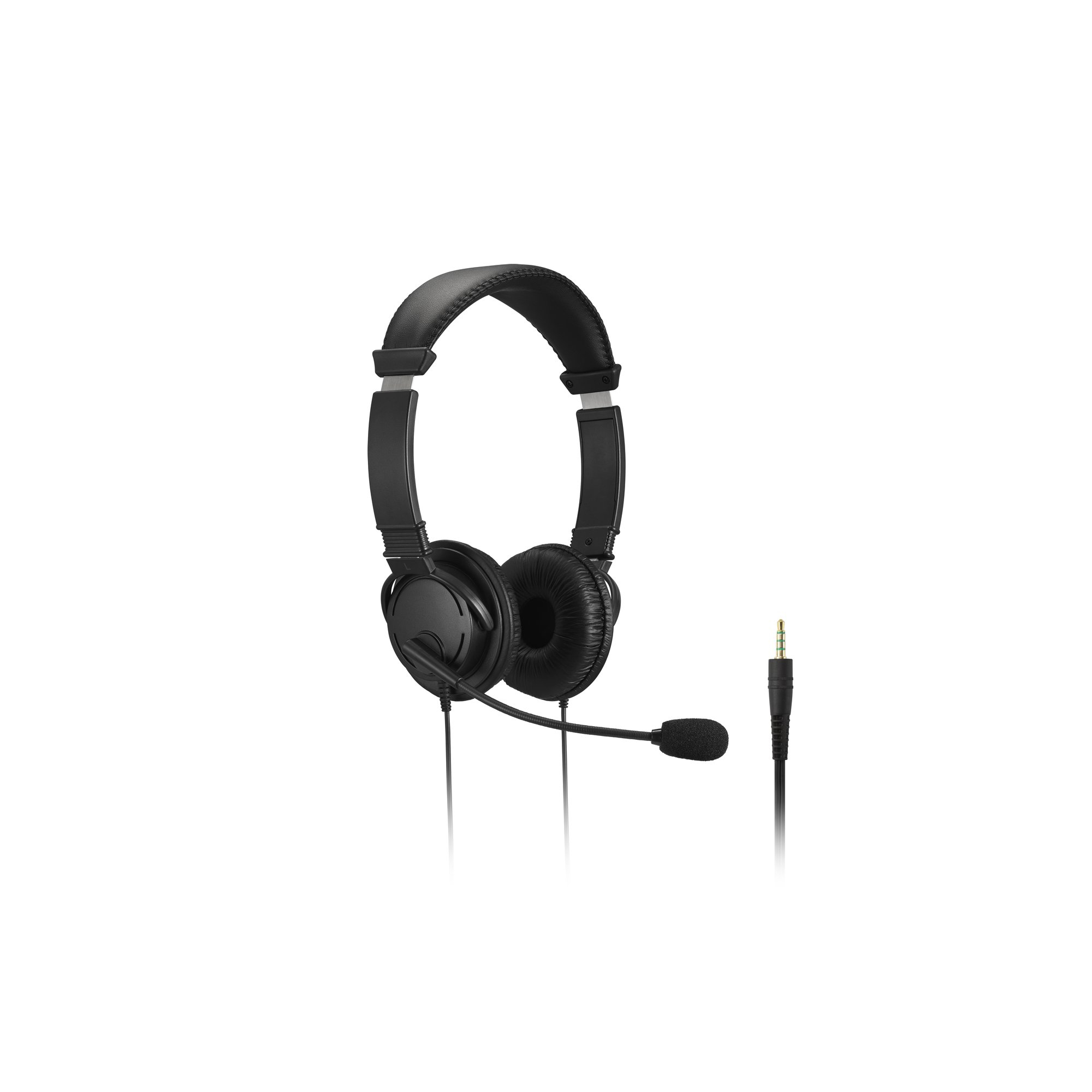 Kensington Hi-Fi Headphones with Mic - Auscultadores supra-aurais com microfonoe - no ouvido - com cabo - macaco de 3,5 mm