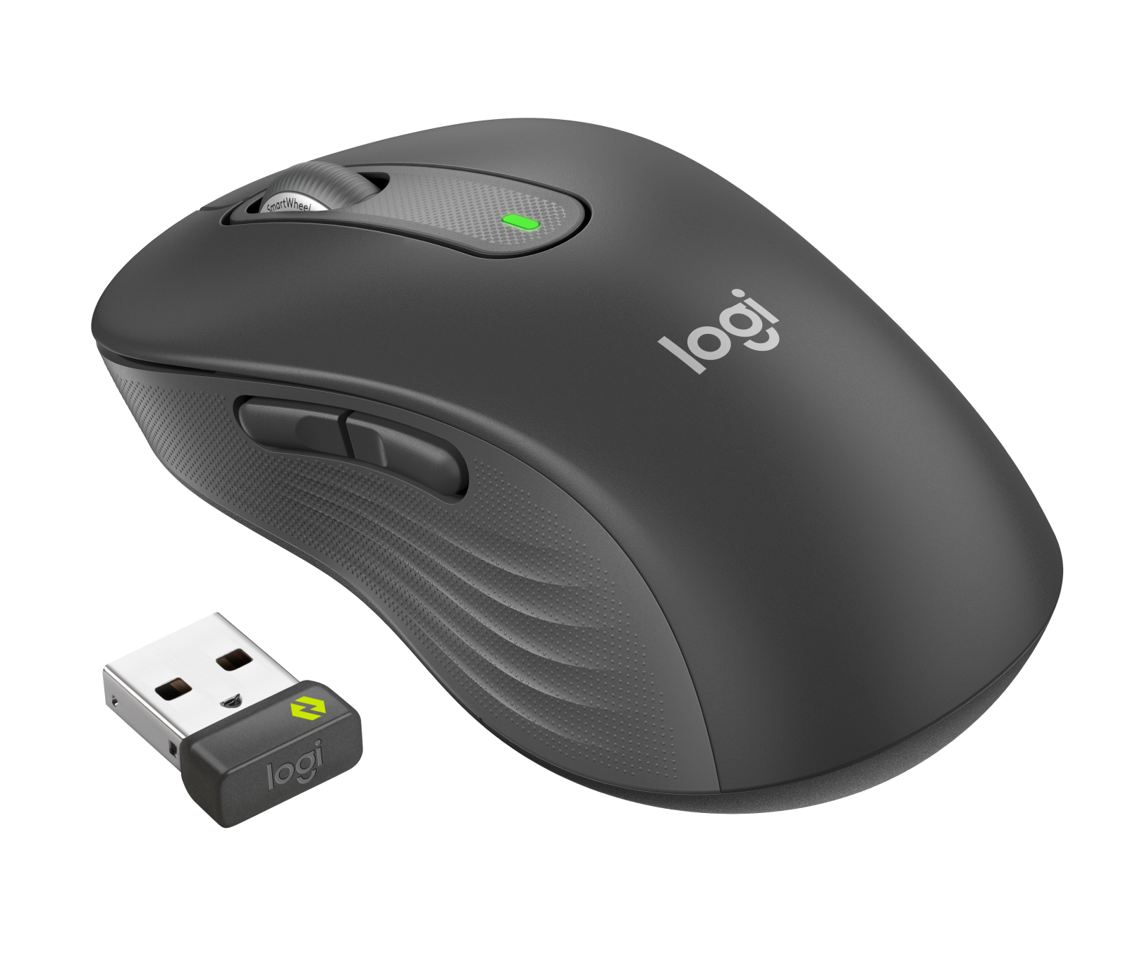 Logitech Signature M650 L for Business - Rato - para direita - 5 botões - sem fios - 2.4 GHz, Bluetooth - recetor USB Logitech Logi Bolt - grafite