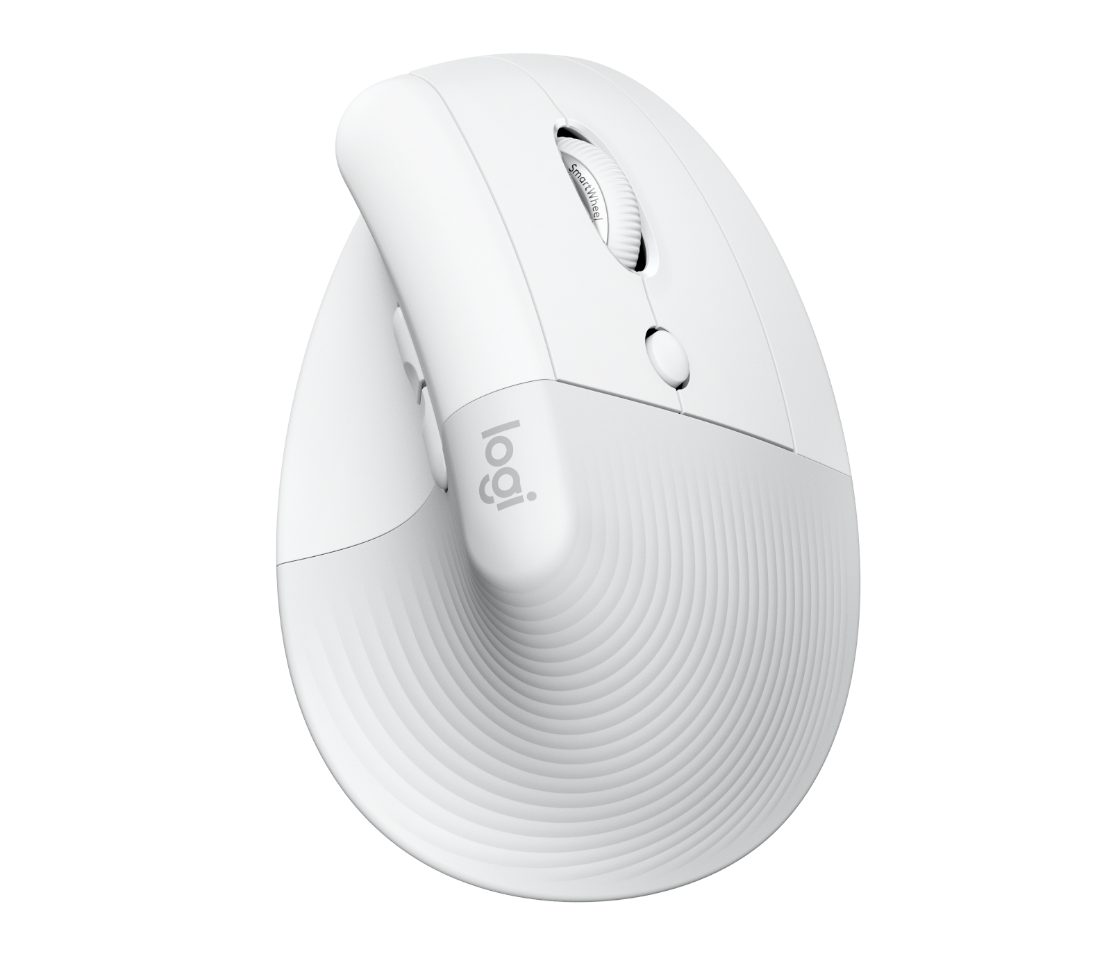 Logitech Lift for Business - Rato vertical - ergonómico - 6 botões - sem fios - Bluetooth, 2.4 GHz - recetor USB Logitech Logi Bolt - branco sujo