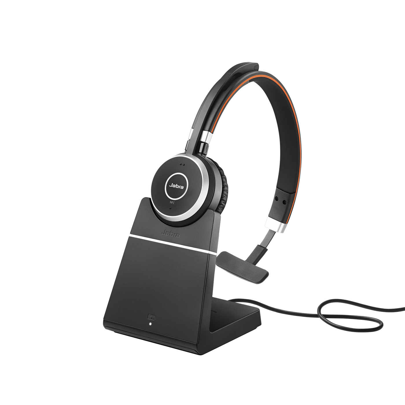 Jabra Evolve 65 SE UC Mono - Auscultadores - no ouvido - bluetooth - sem fios - USB - com suporte de carregamento - Otimizado pata UC