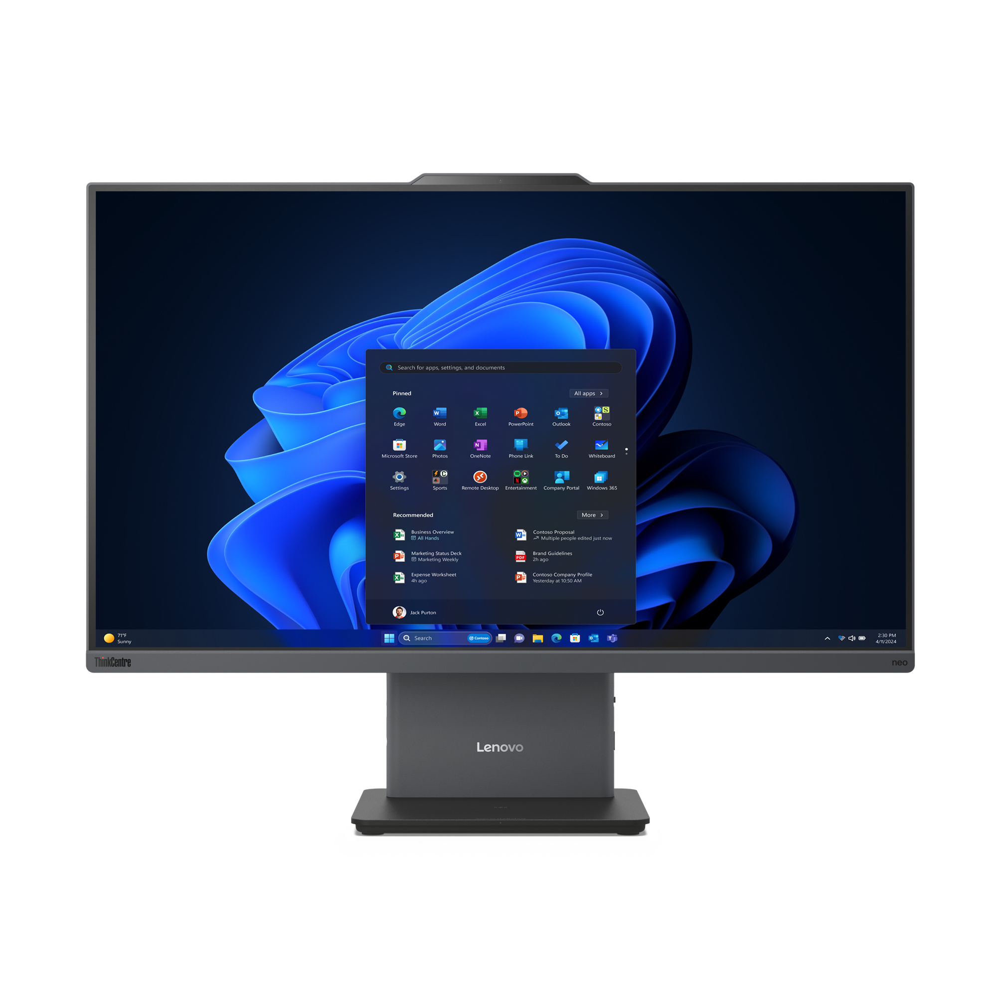 Lenovo ThinkCentre neo 50a 27 Gen 6 LNL, Intel Core Ultra 7, 68,6 cm (27"), 1920 x 1080 pixels, 16 GB, 512 GB, Windows 11 Pro