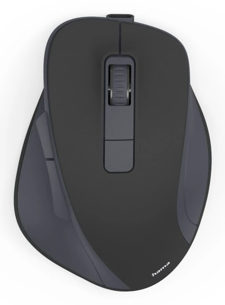 HAMA Wireless Mouse Ergonom 6 Buttons W/O Click Noise Battery blk WM-500
