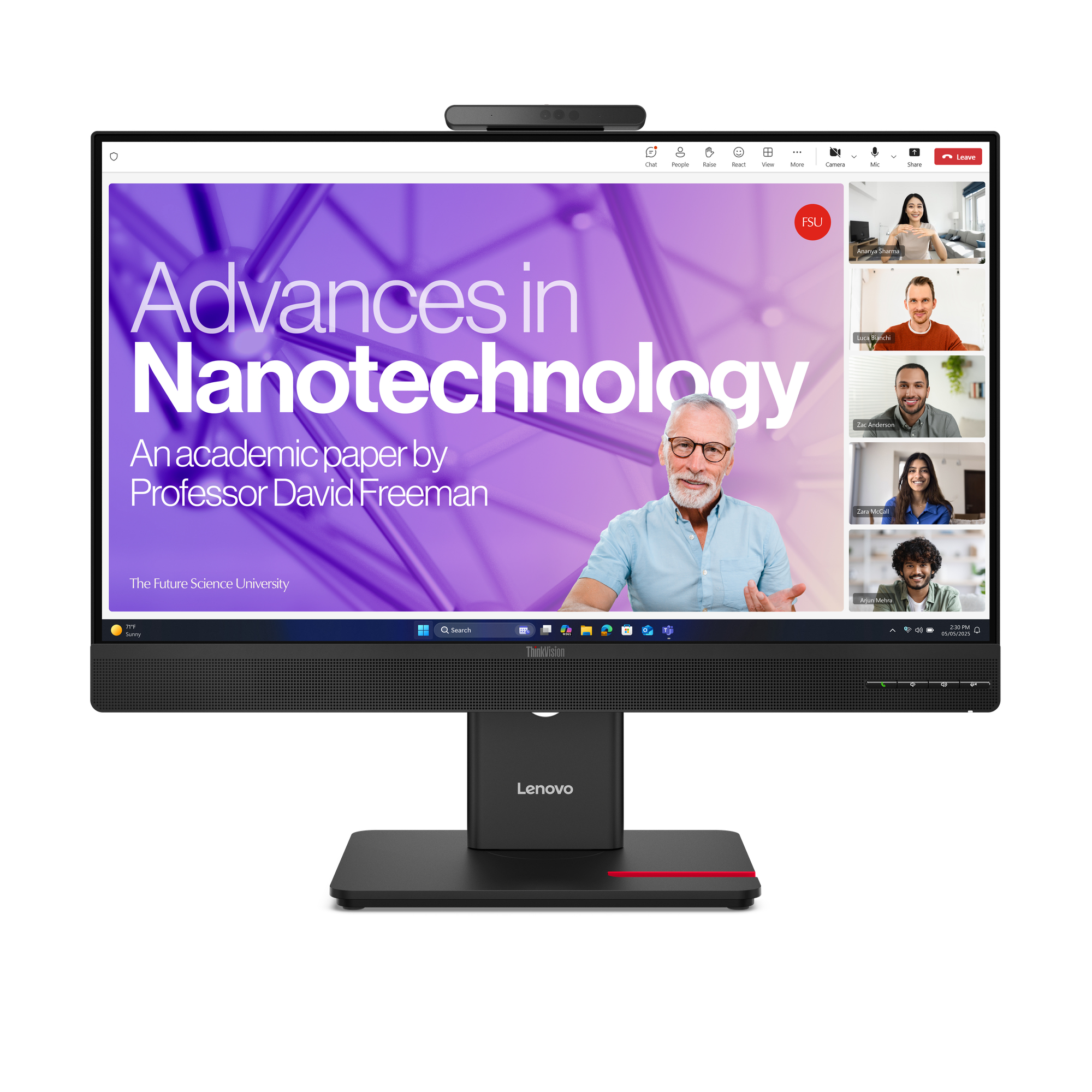 Lenovo ThinkVision T27QD-4v Monitor, 68,6 cm (27"), 2560 x 1440 pixels
