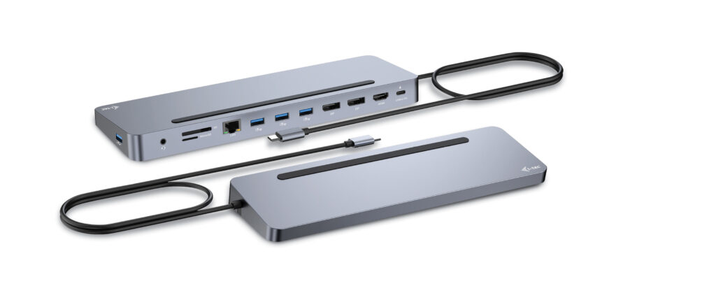I-TEC USB-C Metal Ergonomic 4K 3x Display Docking Station with PD 100 W