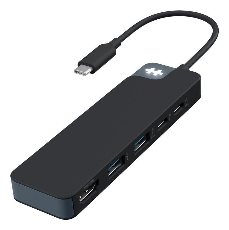 HYPER DOCK 4K 1xHDMI 2xUSB-C 2xUSBA3 PRETO PD100W LOGO C/LED #2026 PROMO#