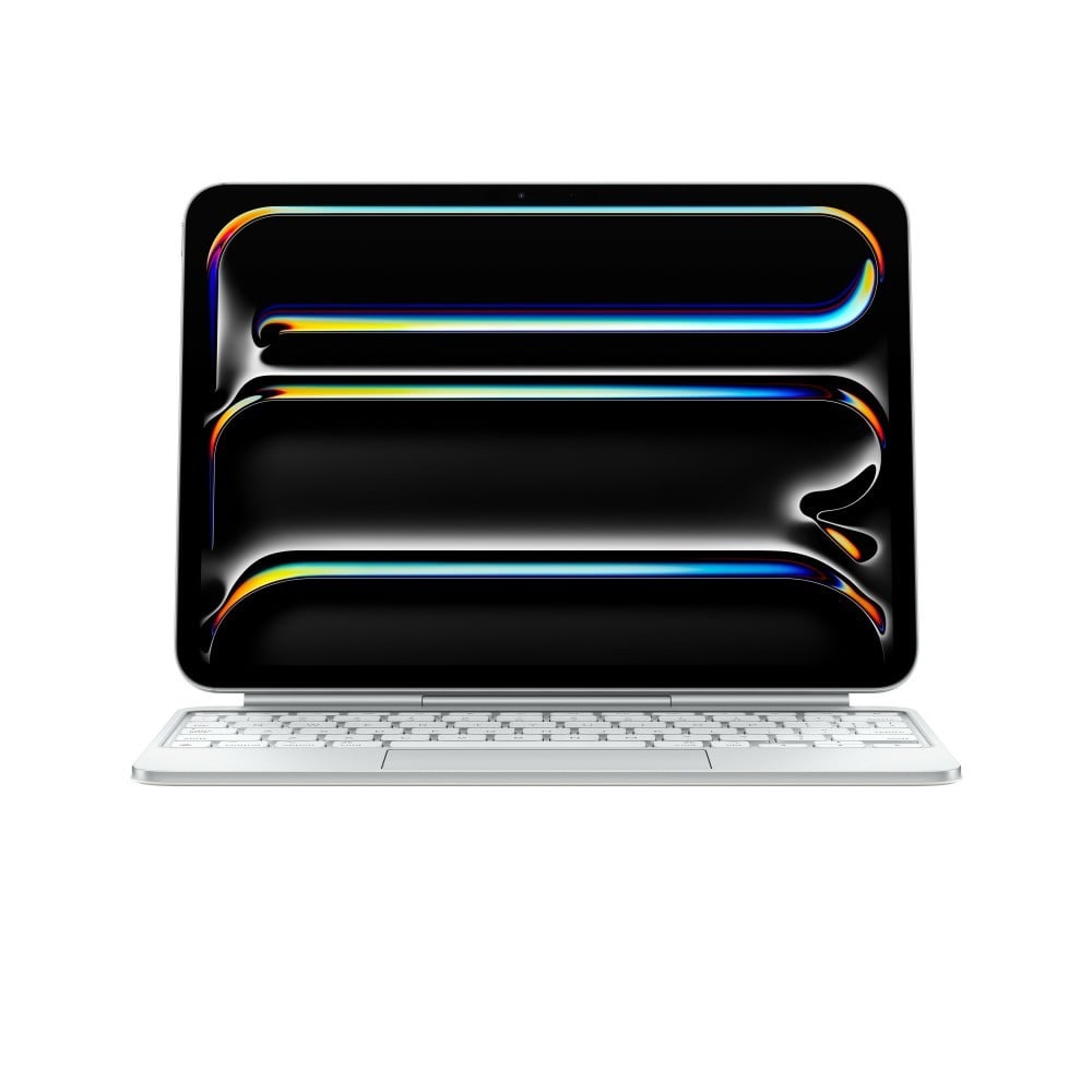 Apple Magic Keyboard - Teclado e pasta de folio - com trackpad - retroiluminação - Apple Smart connector - QWERTY - Português - branco